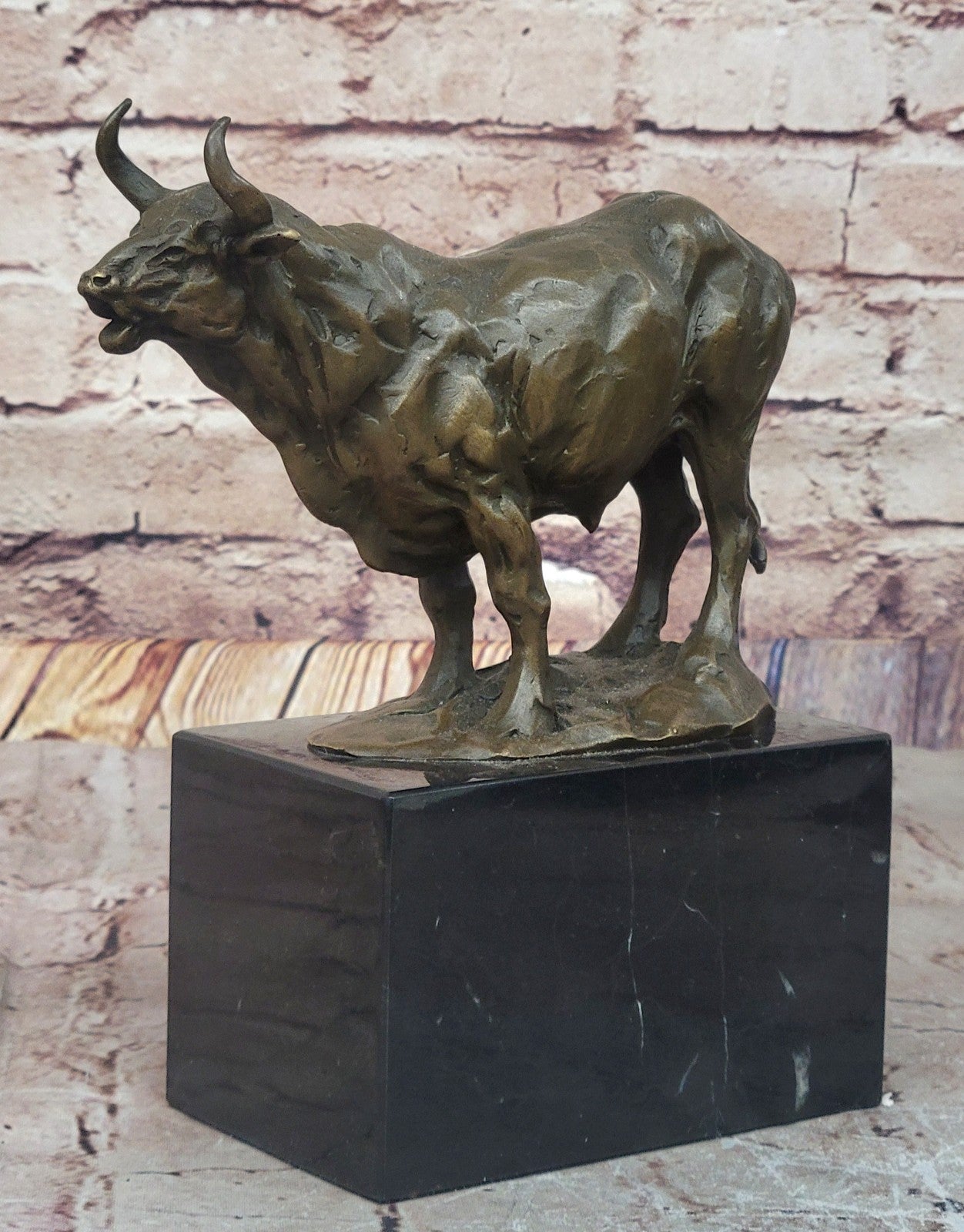 Handcrafted bronze sculpture SALE Deco Buffalo Water Dwarf Anoa Mountain Real