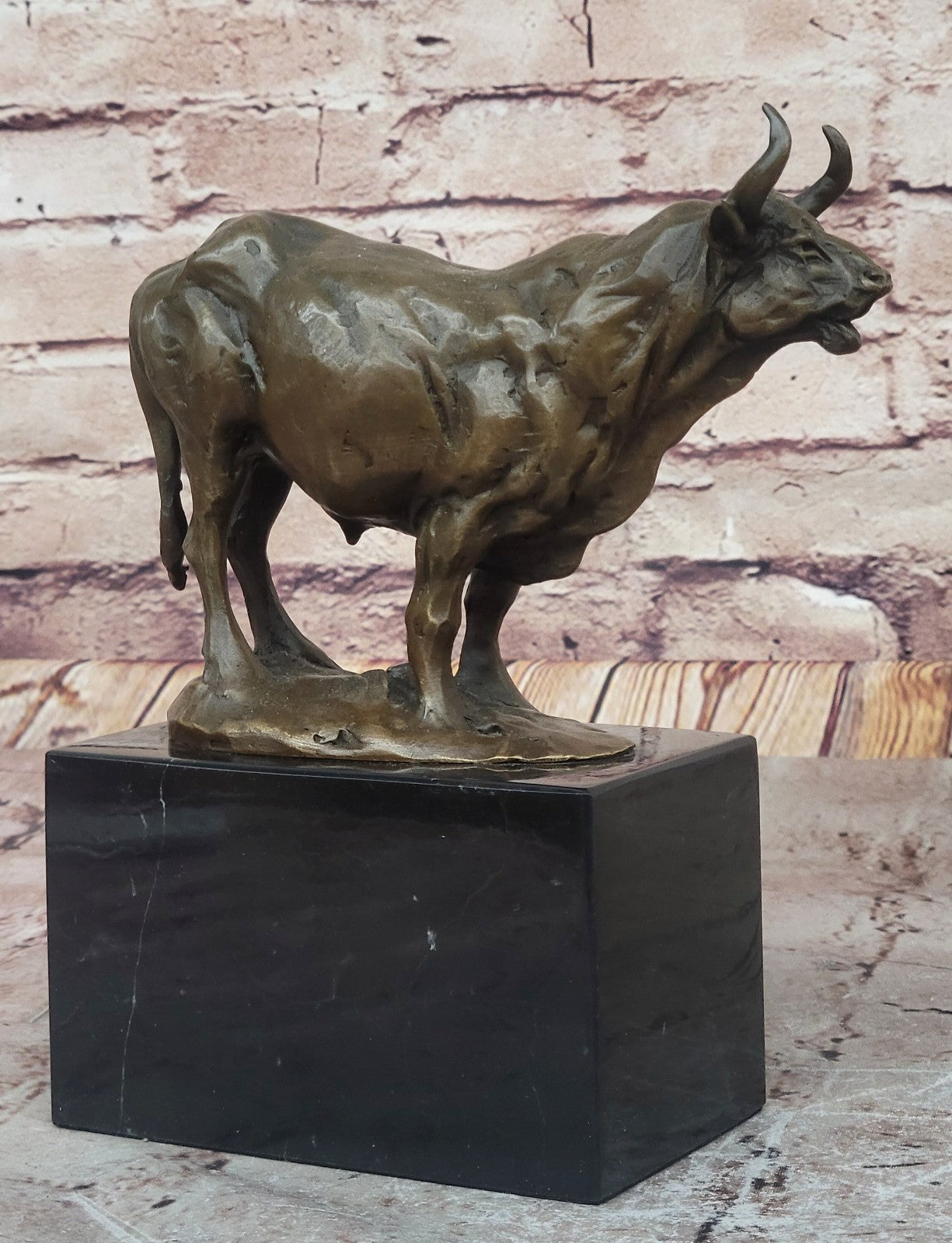 Handcrafted bronze sculpture SALE Deco Buffalo Water Dwarf Anoa Mountain Real