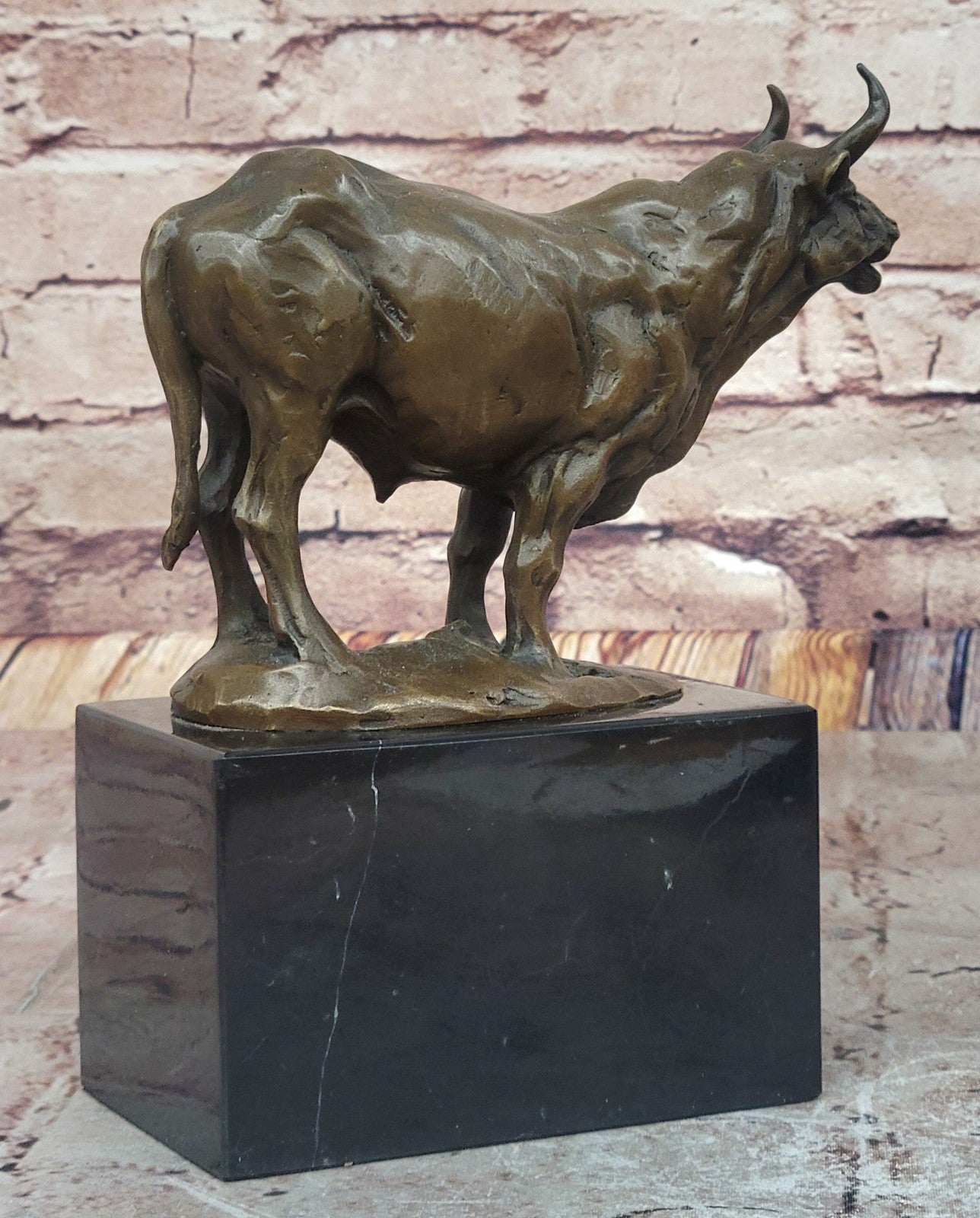 Handcrafted bronze sculpture SALE Deco Buffalo Water Dwarf Anoa Mountain Real