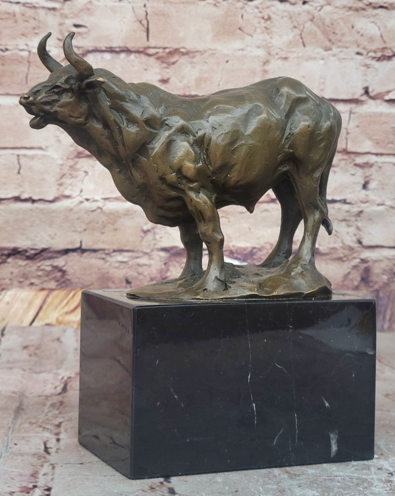 Handcrafted bronze sculpture SALE Deco Buffalo Water Dwarf Anoa Mountain Real