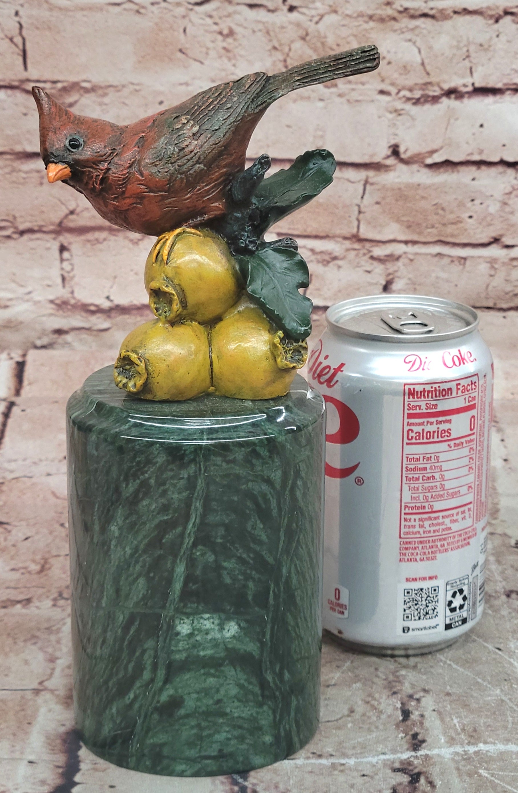 Milo Bronze Cardinal Sitting Sculpture Hot Cast Home Office Decoration