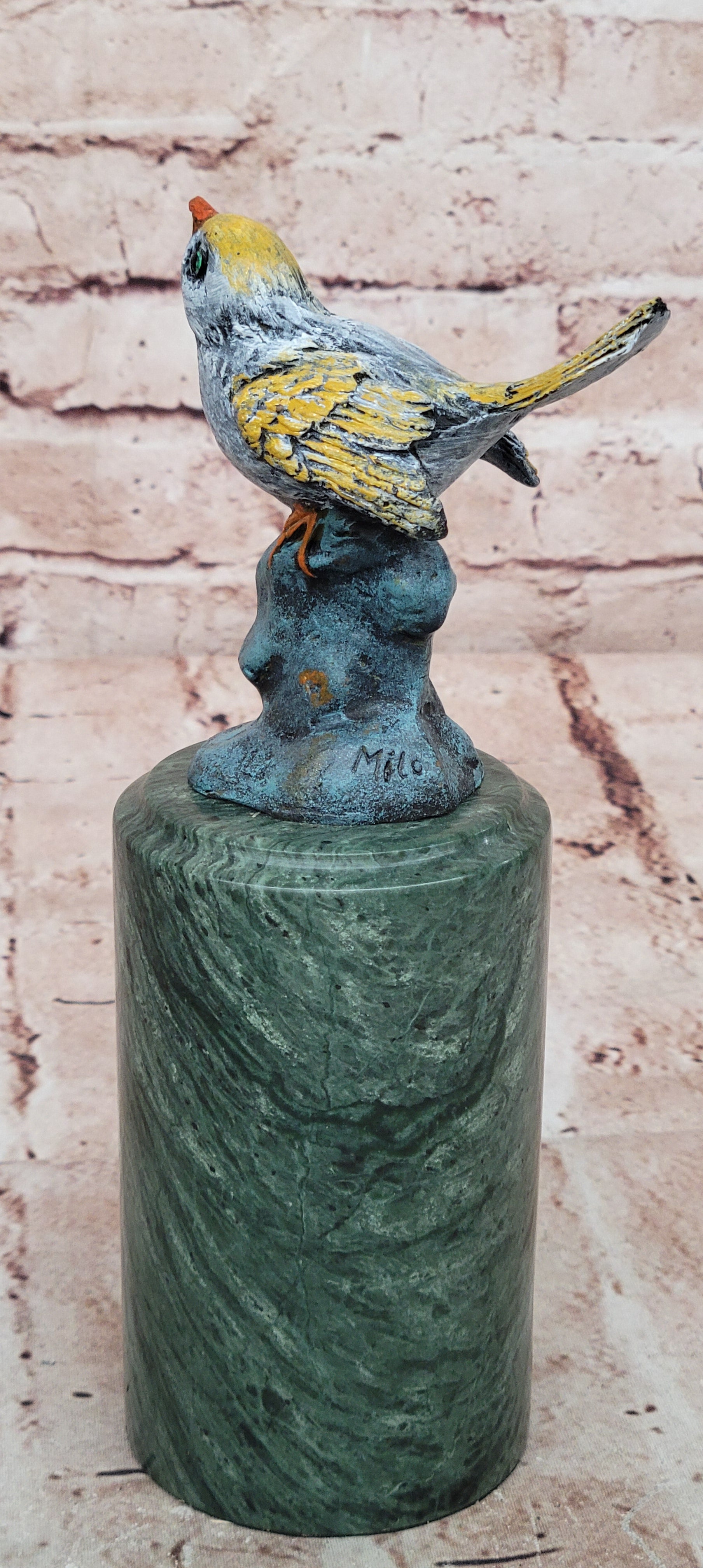 Vienna Hot Cast Love Birds Bronze Sculpture Marble Base Statue Figurine Gift