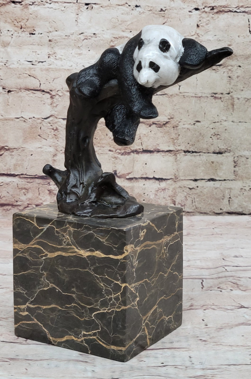 Bronze Sculpture Statue Art Deco Hot Cast Handcrafted European Made Panda by Mar