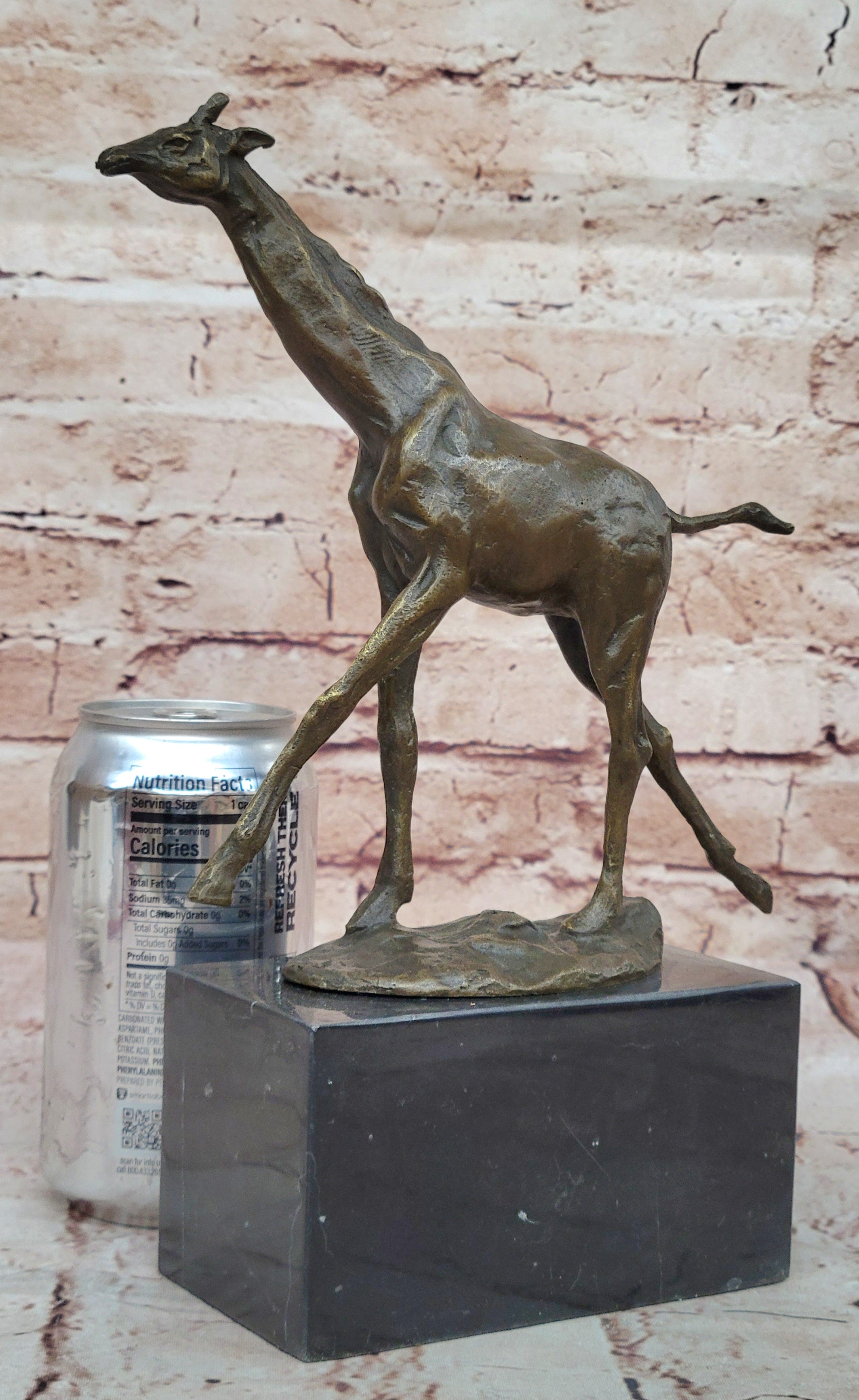 Handcrafted bronze sculpture SALE Animal Giraffe Tall Milo Signed Original