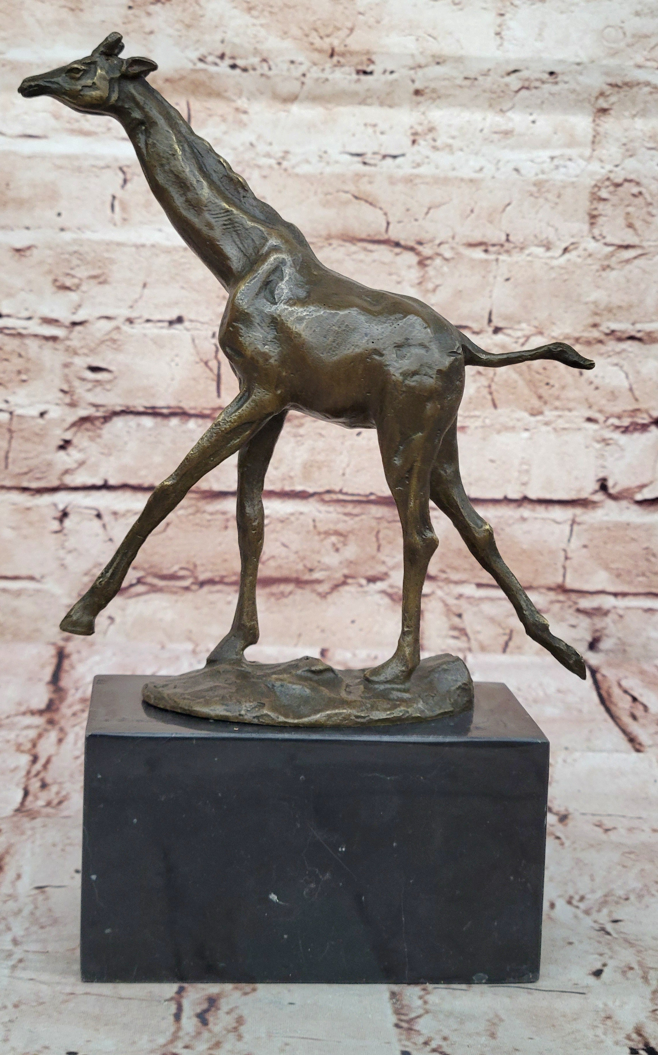 Handcrafted bronze sculpture SALE Animal Giraffe Tall Milo Signed Original