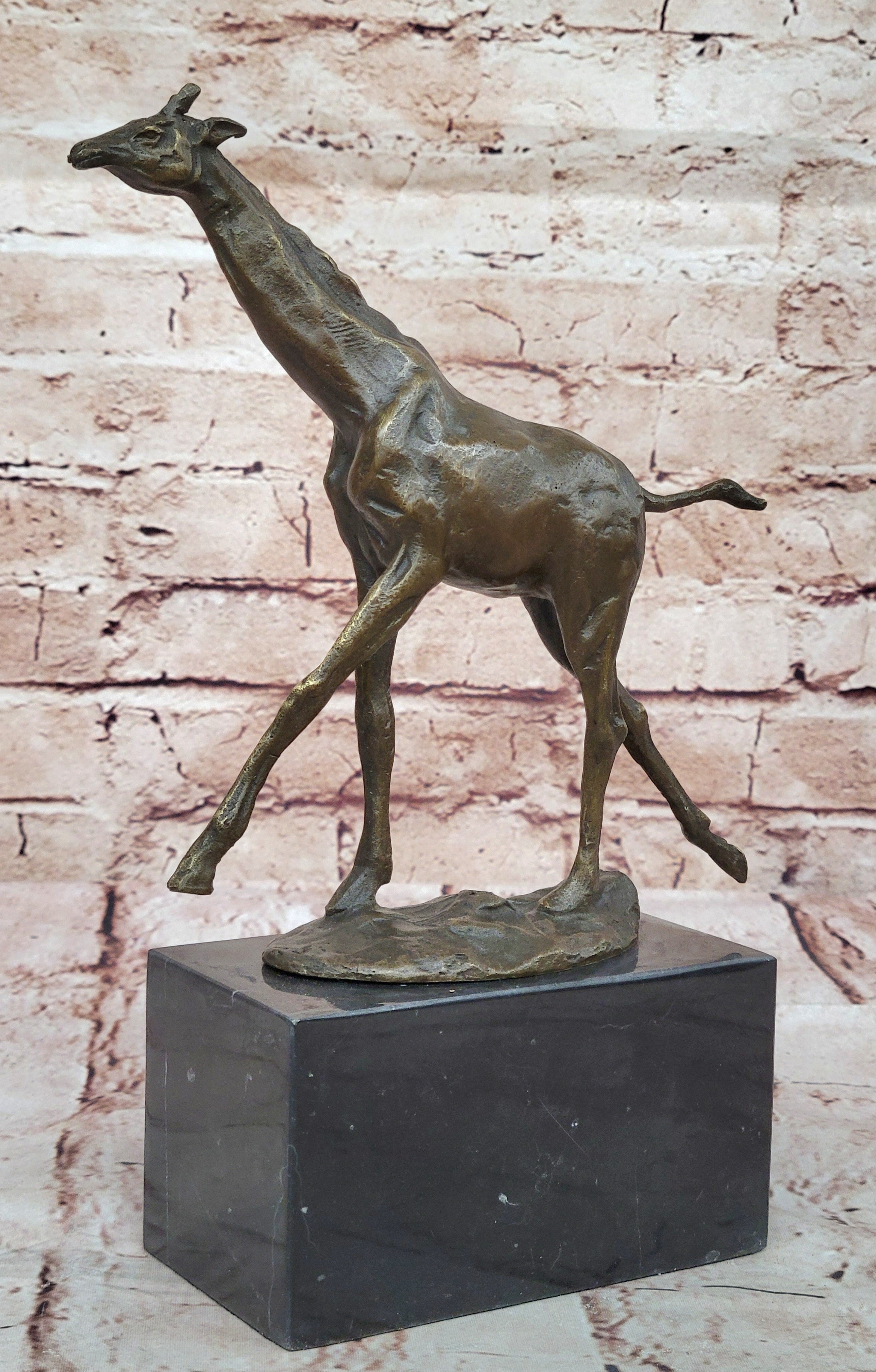 Handcrafted bronze sculpture SALE Animal Giraffe Tall Milo Signed Original