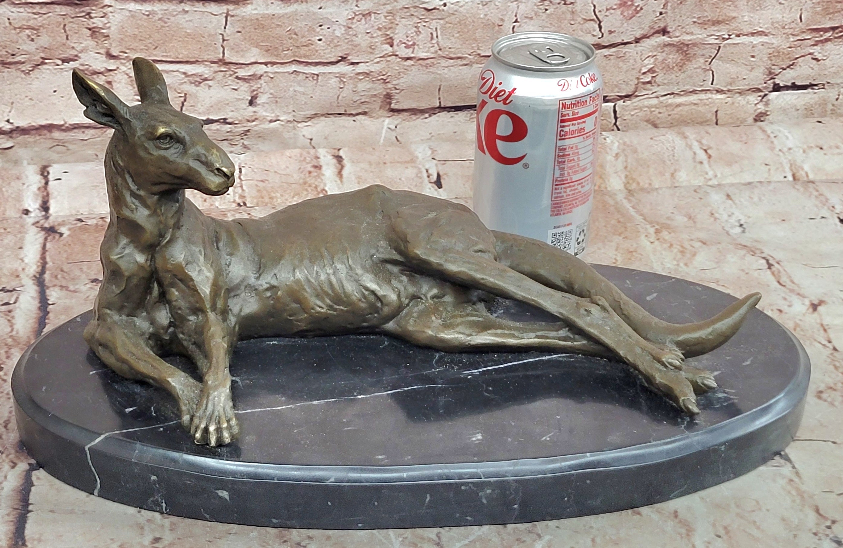 Premium Bronze Kangaroo Statue Signed Cesaro Modern Wildlife Artwork