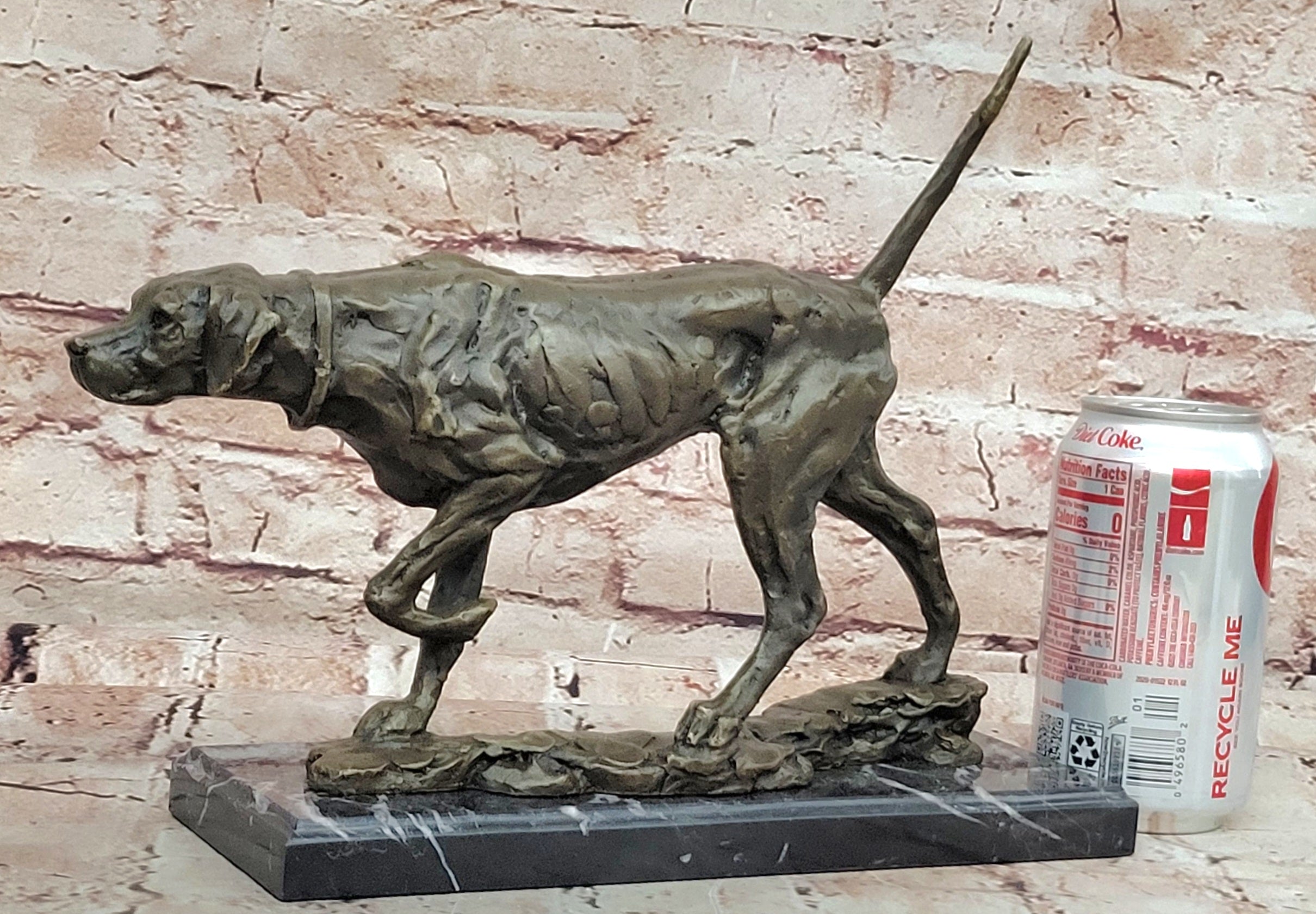 Collectible Spanish BRONZED ENGLISH FOX HOUND DOG Large Statue Sculpture - NEW