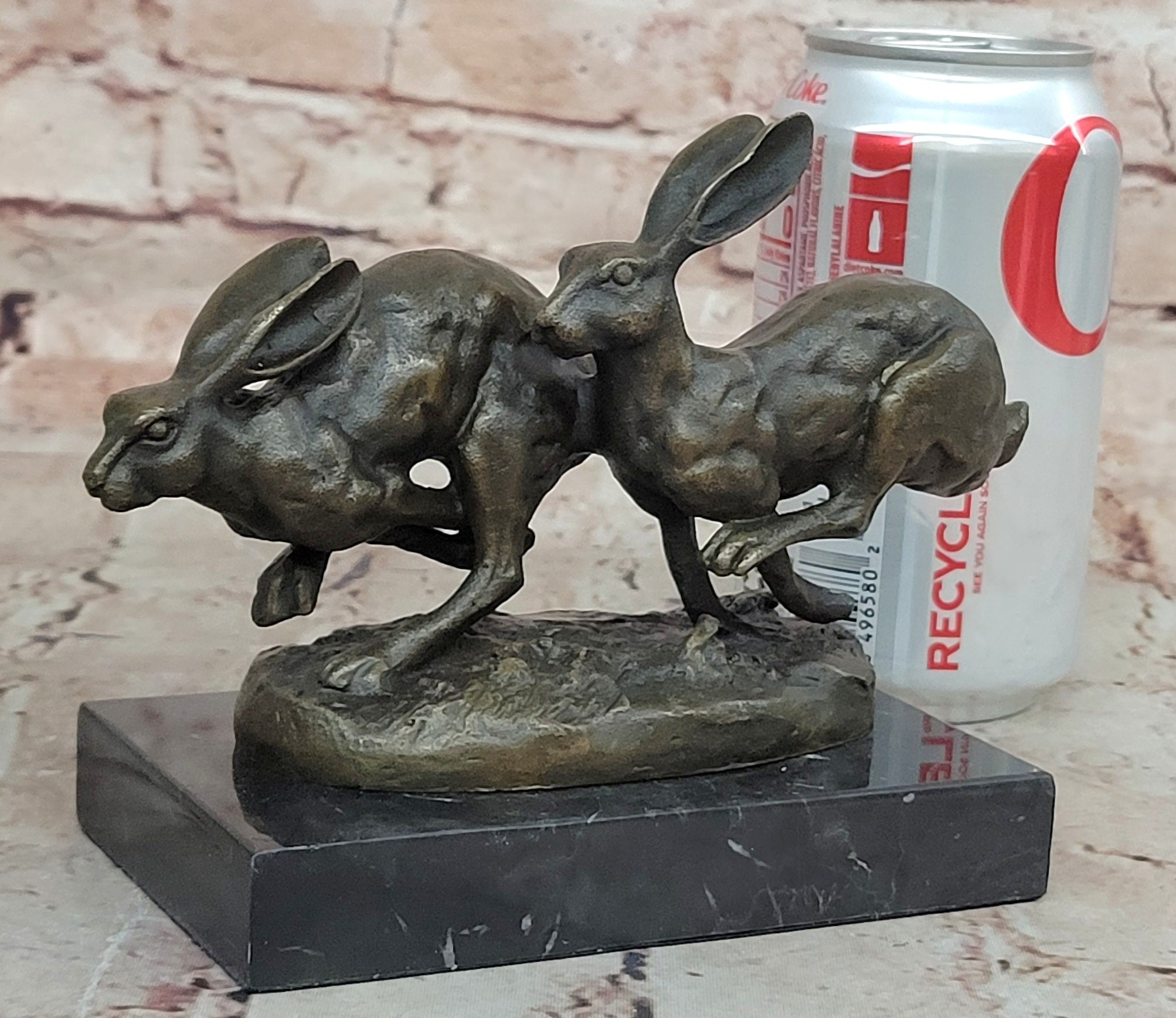 Vienna Bronze Museum Quality Bunny Rabbits Bronze Sculpture Statue Gift Figurine