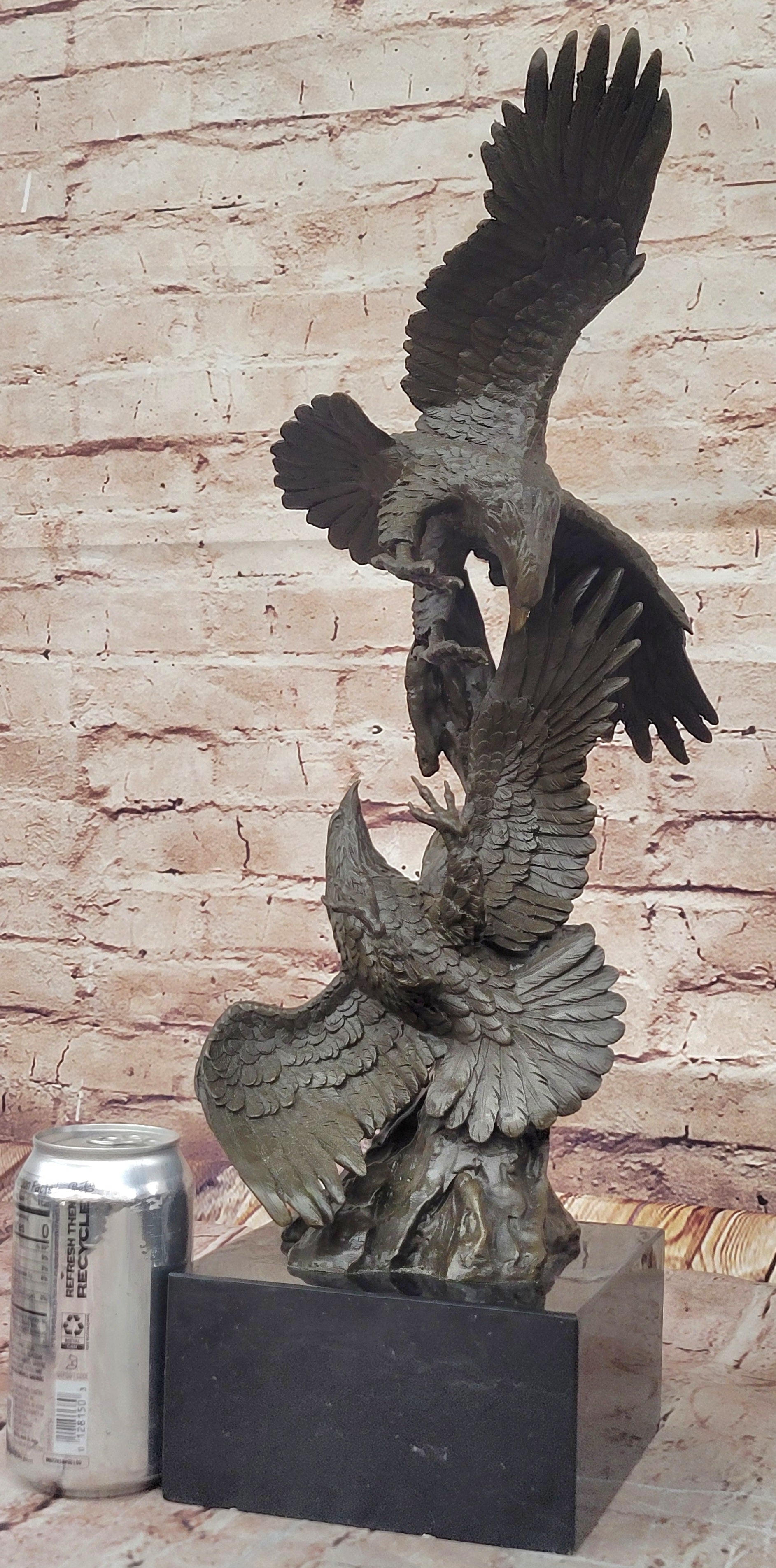 Hot Cast Detailed Classic Two Birds Eagle Bronze Museum Quality Artwork Sculpture