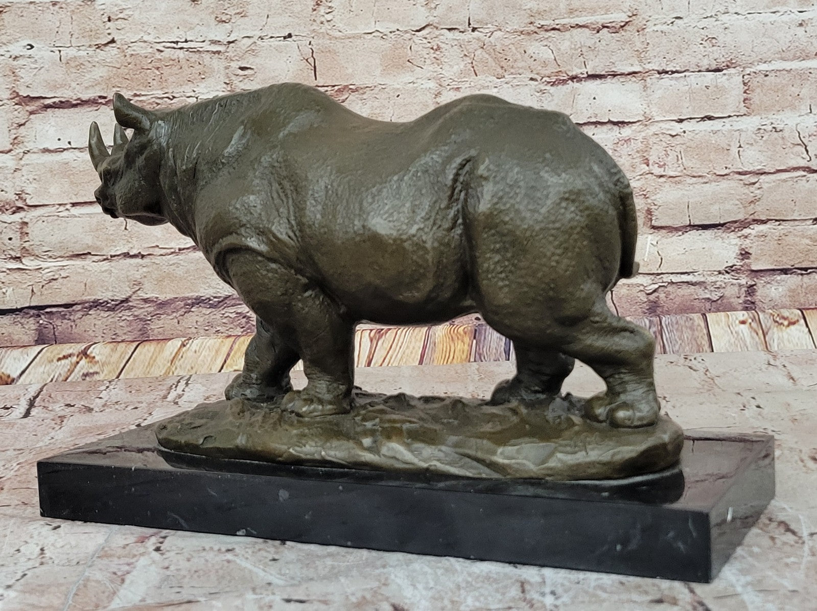 EPTILES BULL OX RHINO RHINOCEROS HORN Art Bronze Sculpture Statue Figurine Deal