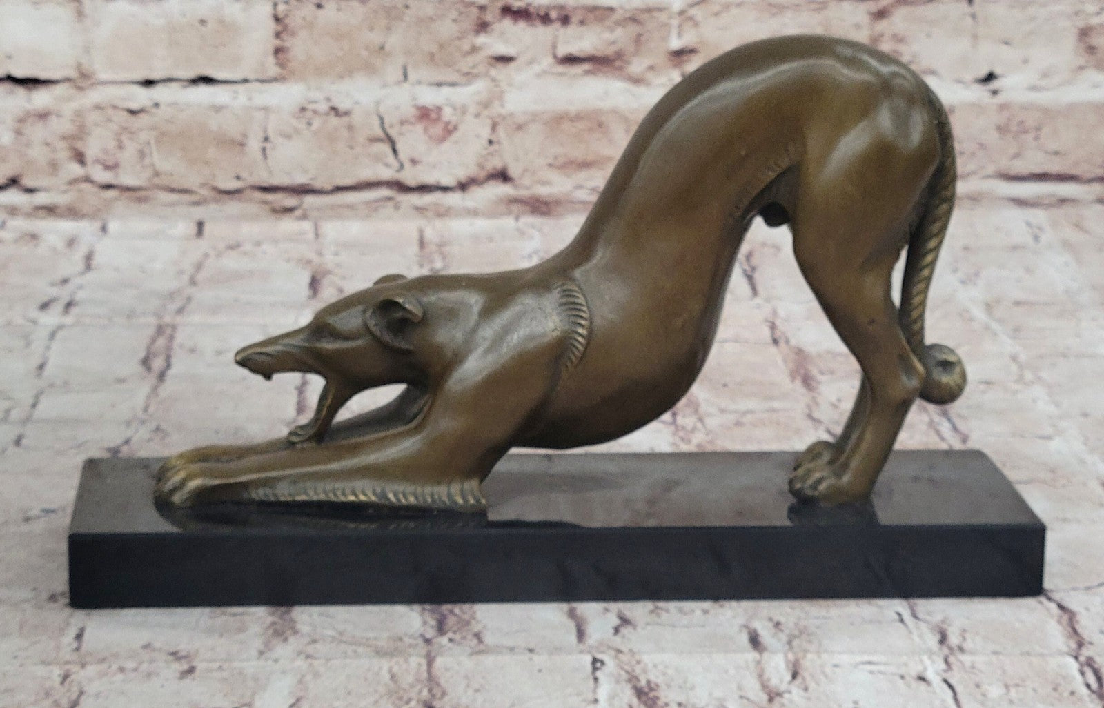 Greyhound Retired Rescued Adopted Racing Sighthound Bronze Marble Statue Gift