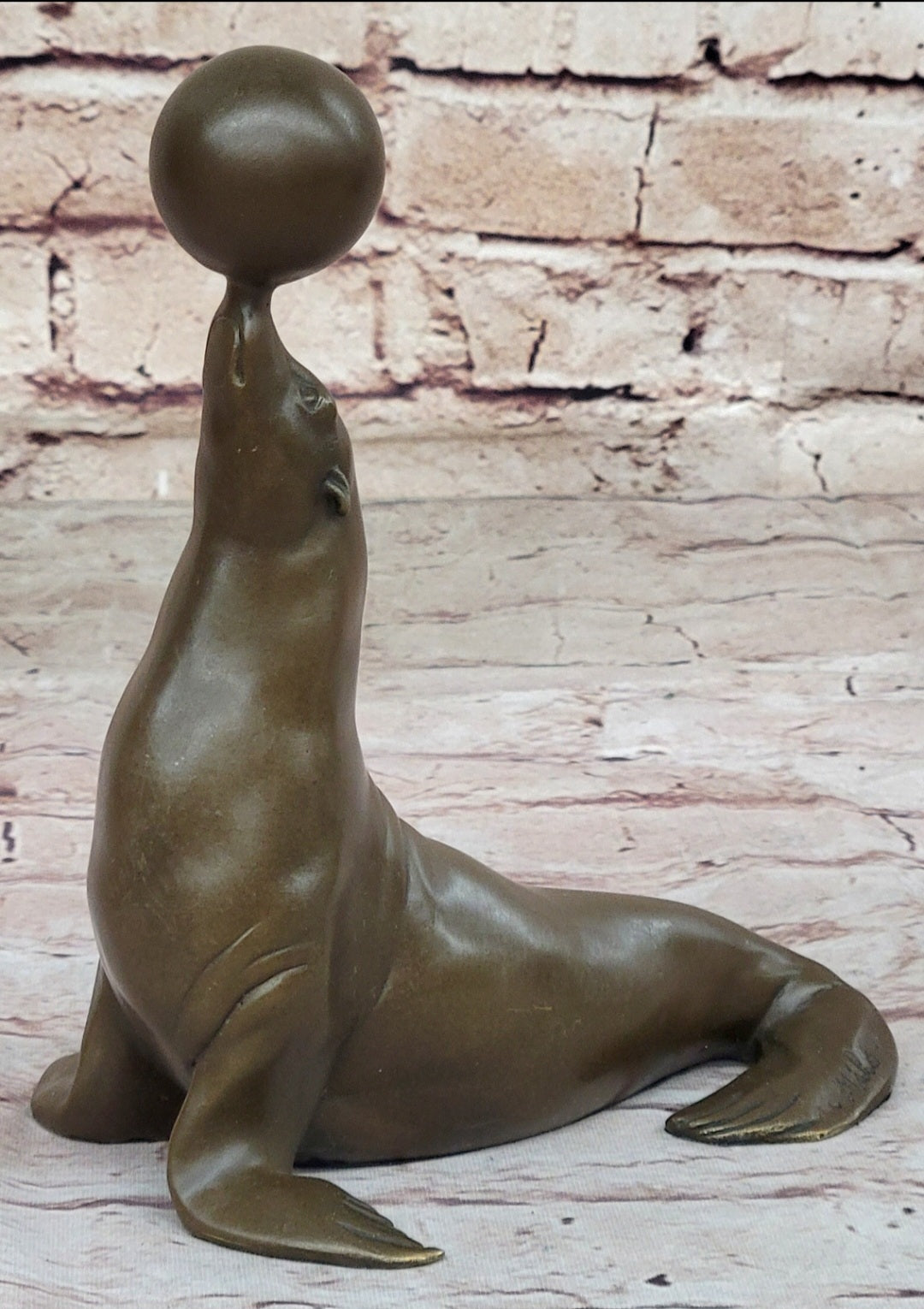 1980`s Brass/Bronze Seal Sculpture Paper Weight Hand Made Home Decorative DEAL