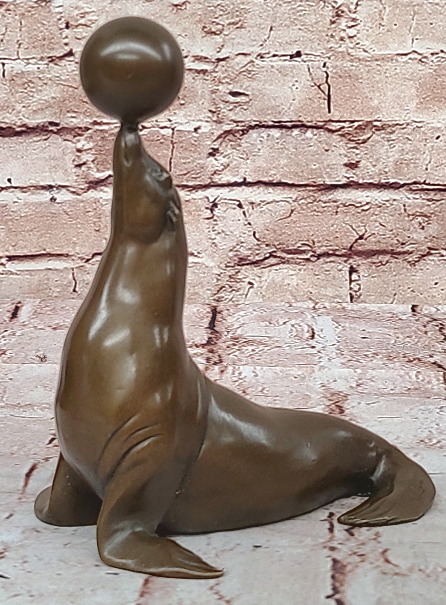 1980`s Brass/Bronze Seal Sculpture Paper Weight Hand Made Home Decorative DEAL