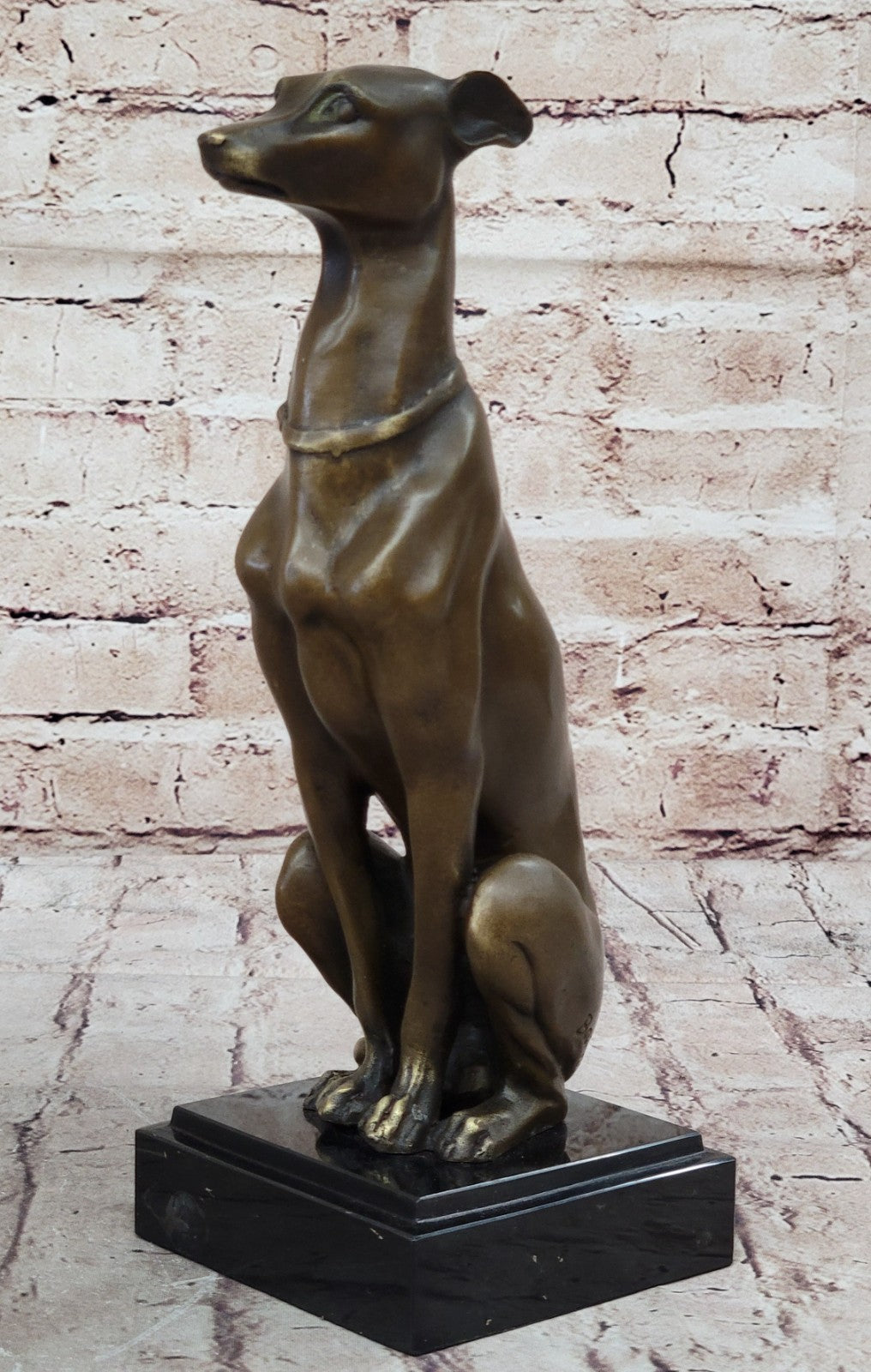 Greyhound Bronze French Artist Baryet Bronze Greyhound Sculpture Figurine Figure