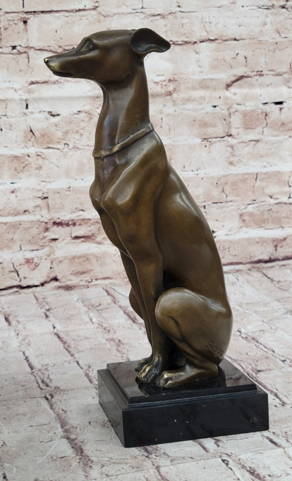 Greyhound Bronze French Artist Baryet Bronze Greyhound Sculpture Figurine Figure