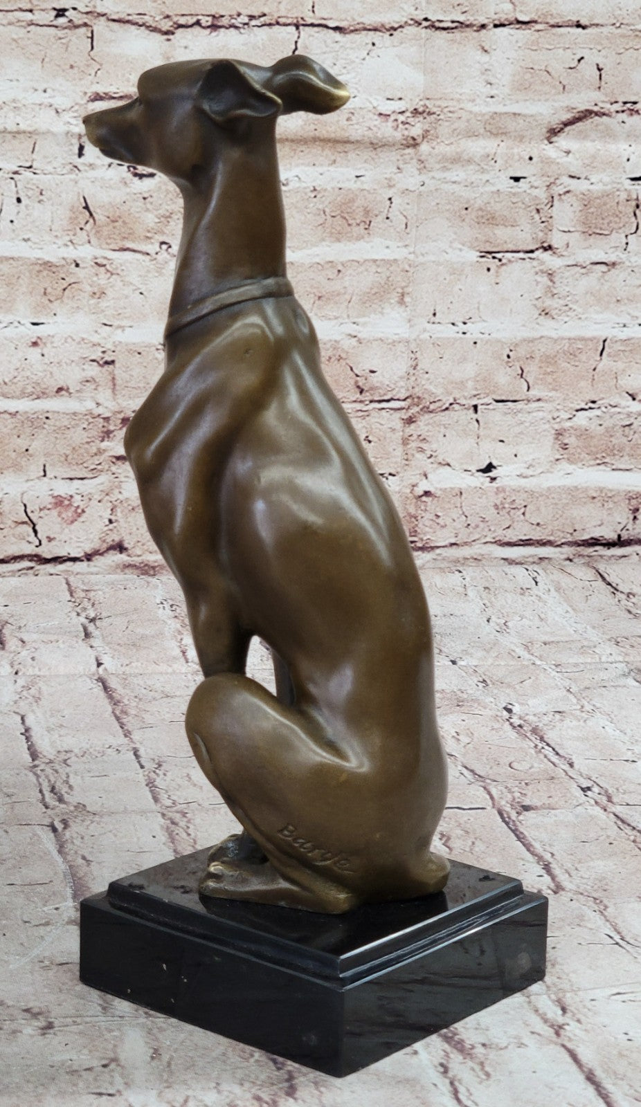 Greyhound Bronze French Artist Baryet Bronze Greyhound Sculpture Figurine Figure