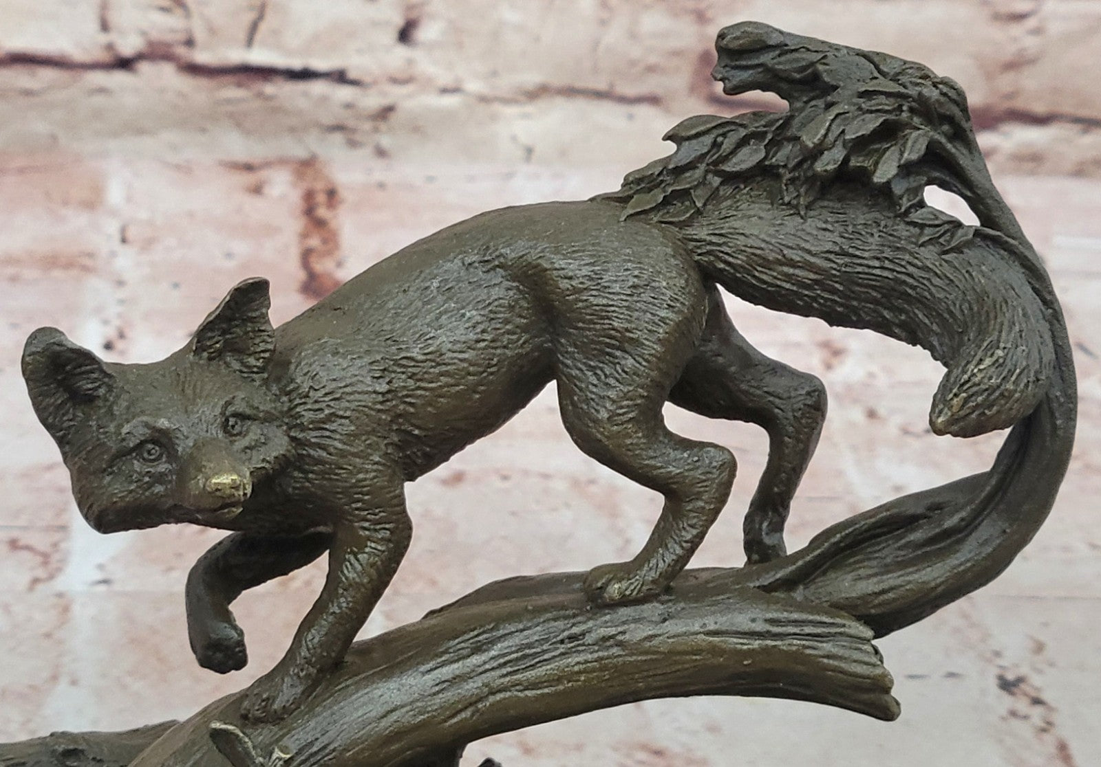 Hot Cast Fox Animal Smart Bronze Sculpture Figurine Museum Quality Figurine Sale