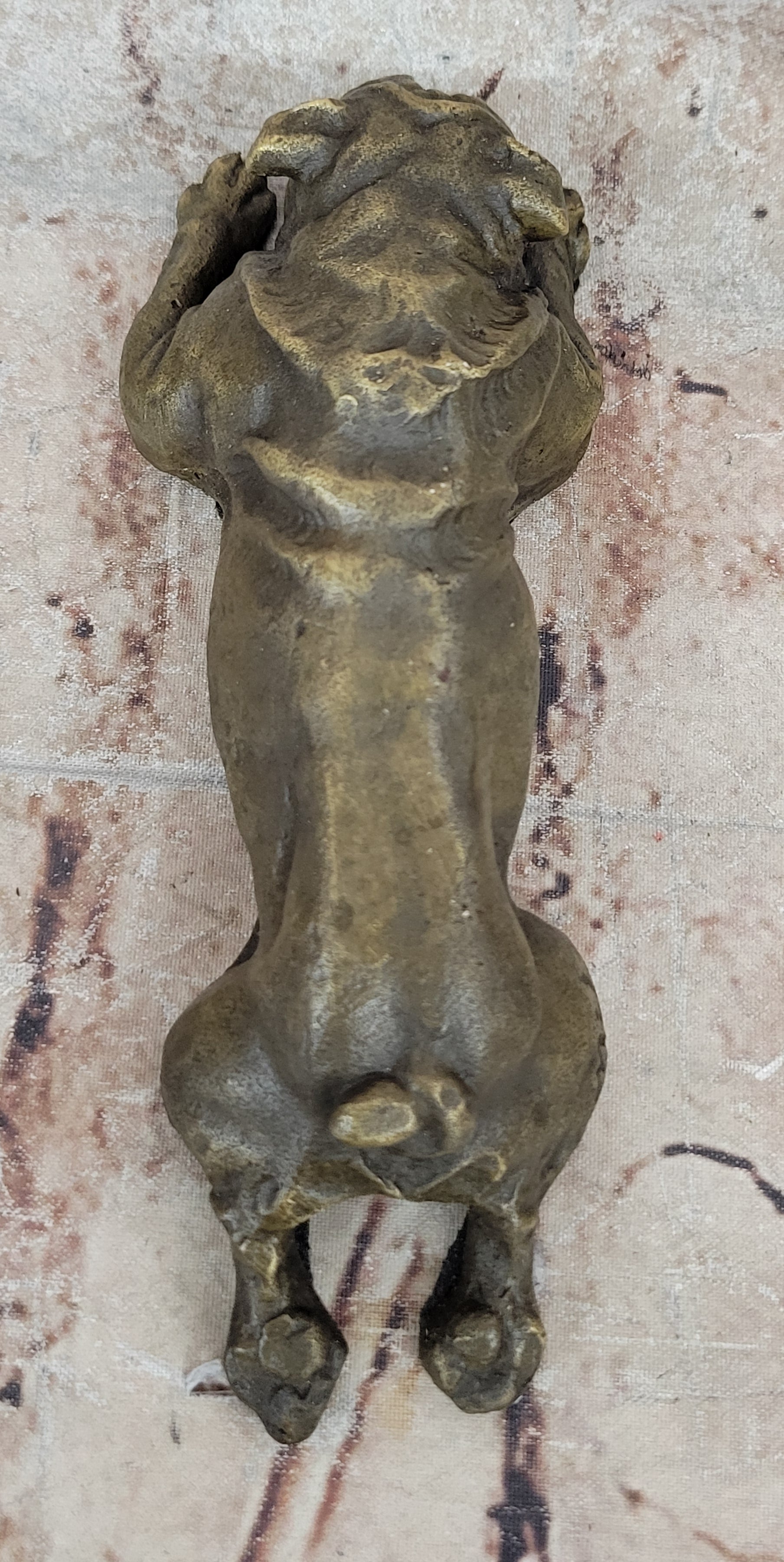 Signed Original Mario Milo English Bulldog Dog Bronze Classic Artwork Figurine