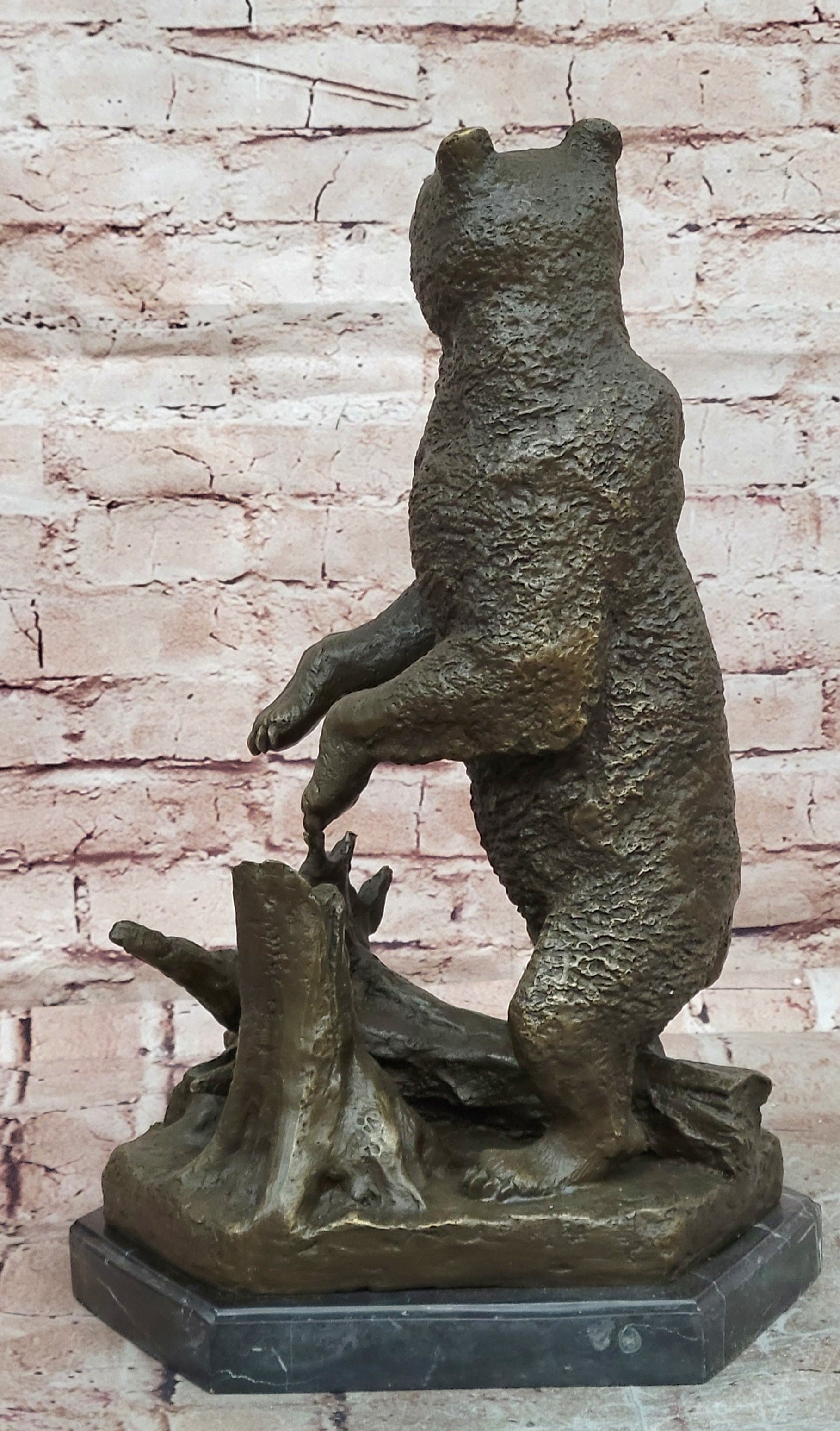 Bronze Wildlife Bear Sculpture Signed Lieberich Grizzly Animal Statue Art