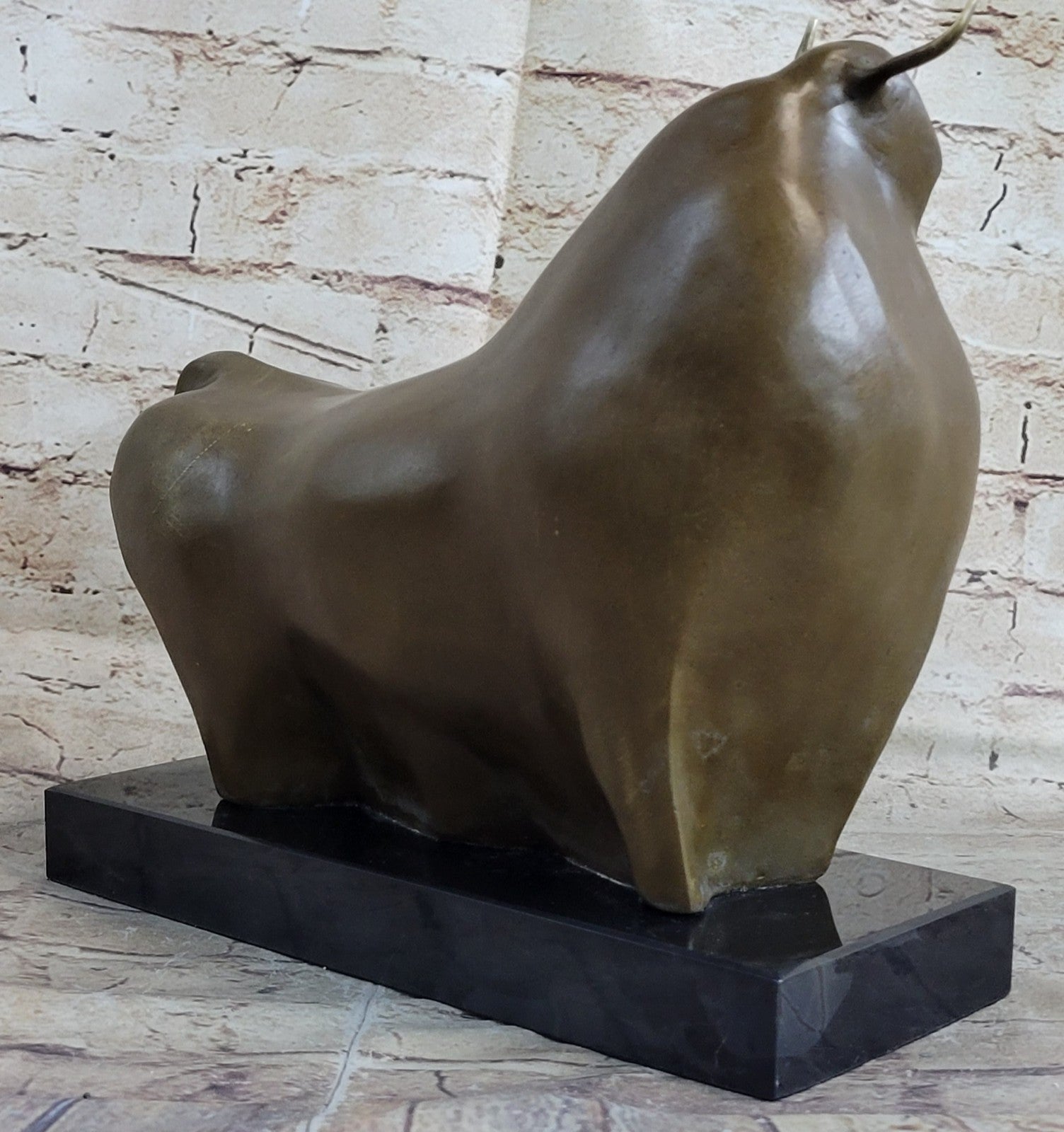 Bronze Sculpture Statue Large Fernando Botero Abstract Modern Bull Figurine NR