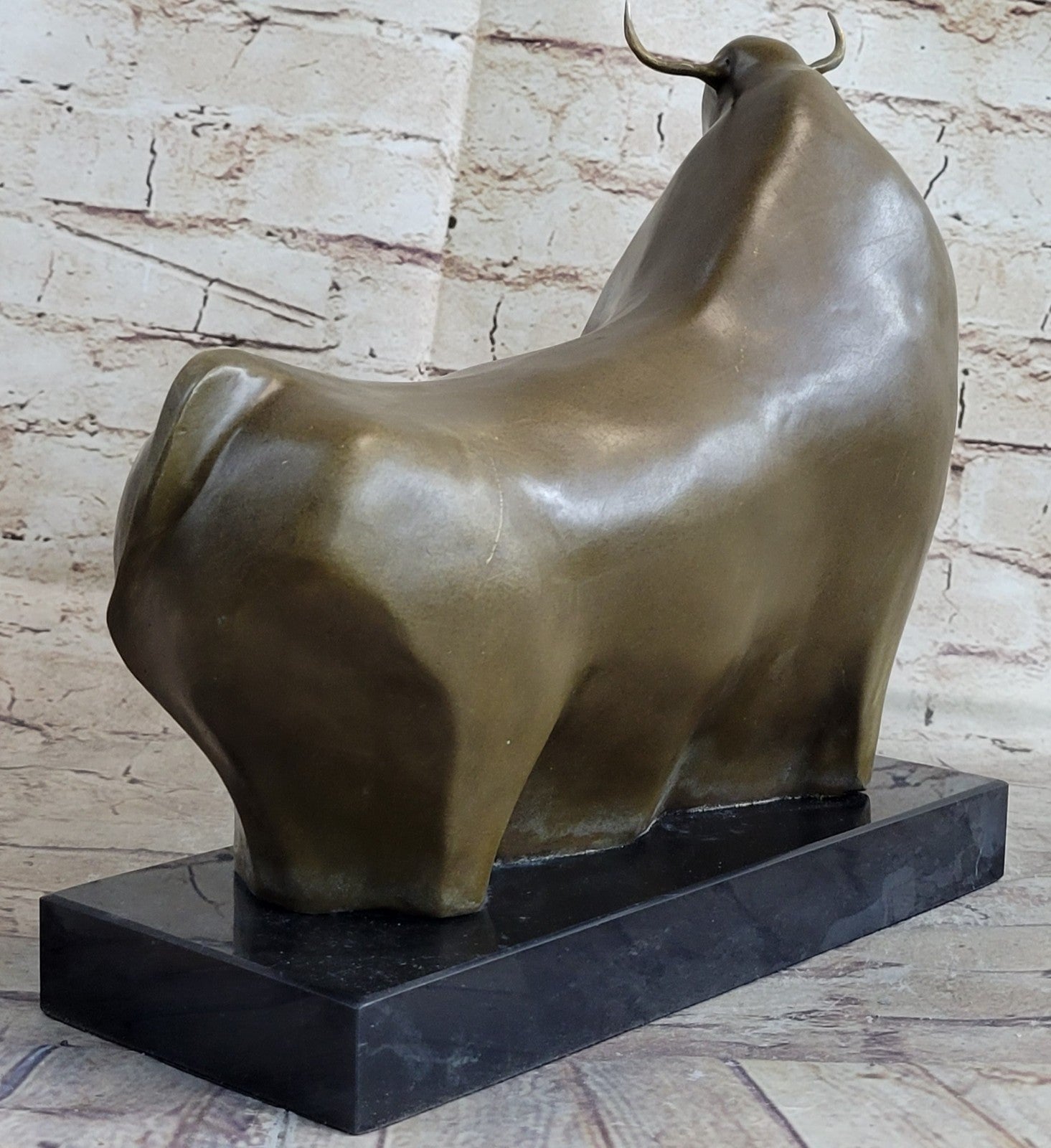 Bronze Sculpture Statue Large Fernando Botero Abstract Modern Bull Figurine NR