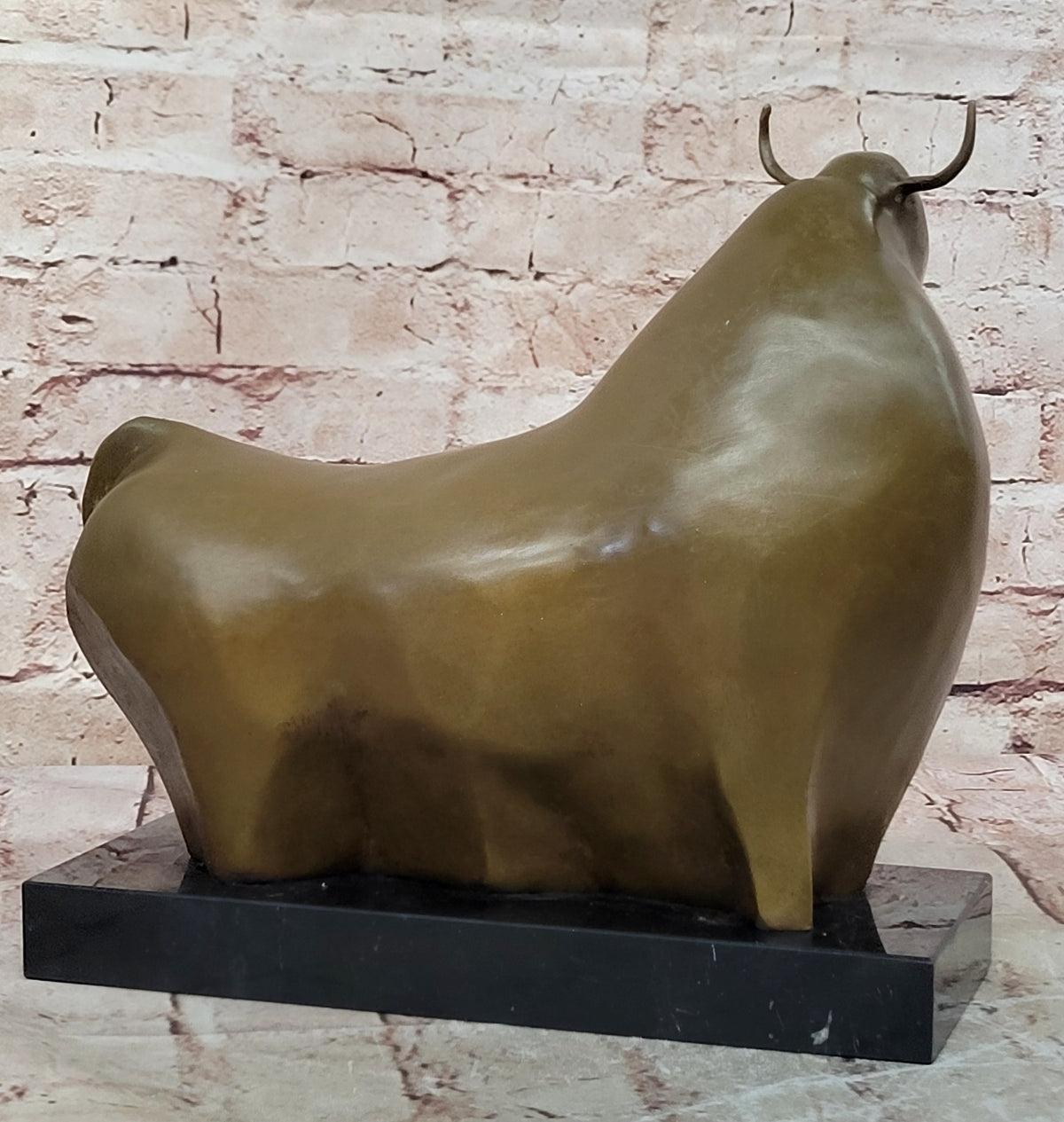 Bronze Sculpture Statue Large Fernando Botero Abstract Modern Bull Figurine NR
