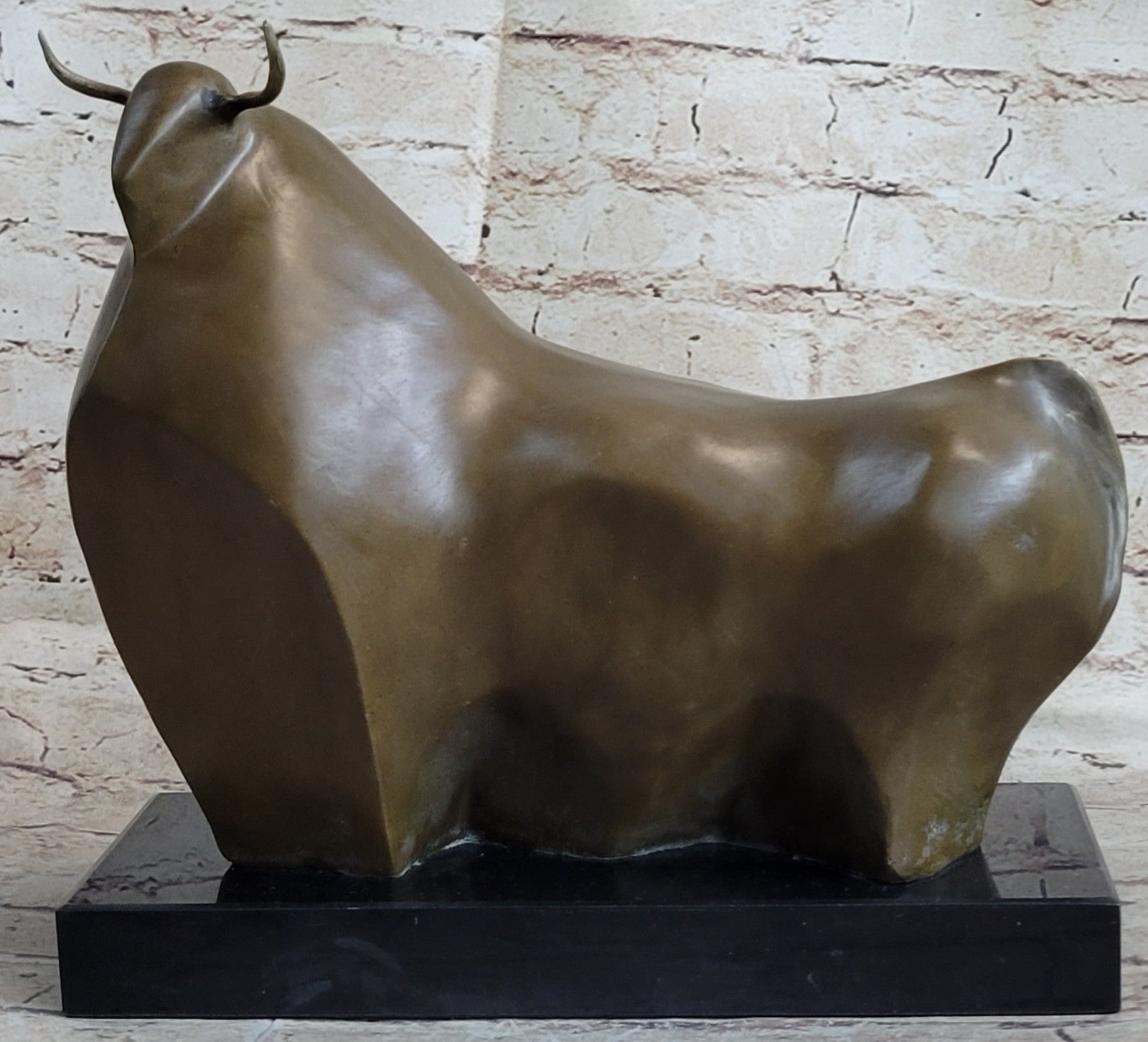 Bronze Sculpture Statue Large Fernando Botero Abstract Modern Bull Figurine NR