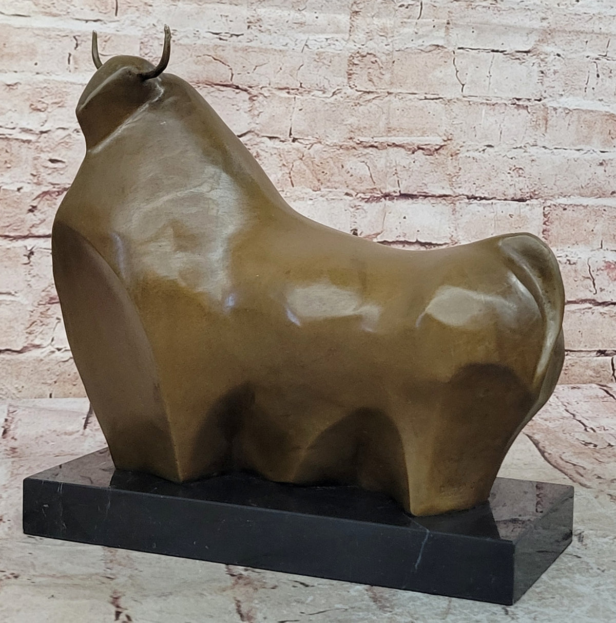 Bronze Sculpture Statue Large Fernando Botero Abstract Modern Bull Figurine NR