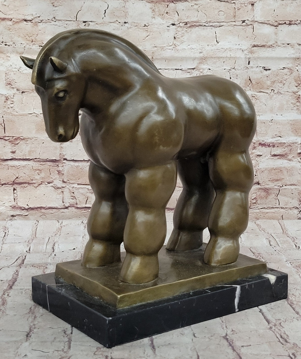 F. BOTERO "Trojan Horse" ART BRONZE SCULPTURE, SIGNED, SEALED FIGURINE FIGURE
