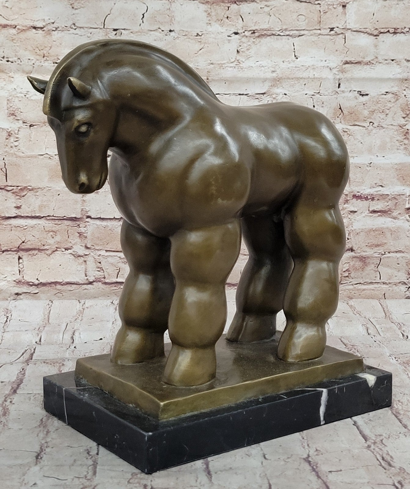 F. BOTERO "Trojan Horse" Signed Bronze Sculpture – Sealed Figurine for Home & Office Decor