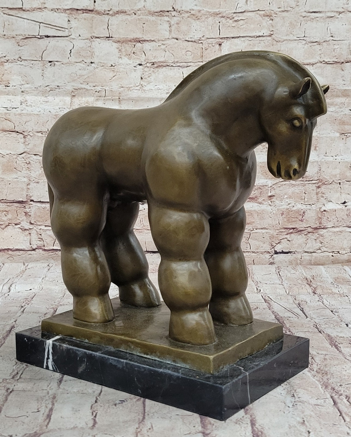 F. BOTERO "Trojan Horse" ART BRONZE SCULPTURE, SIGNED, SEALED FIGURINE FIGURE