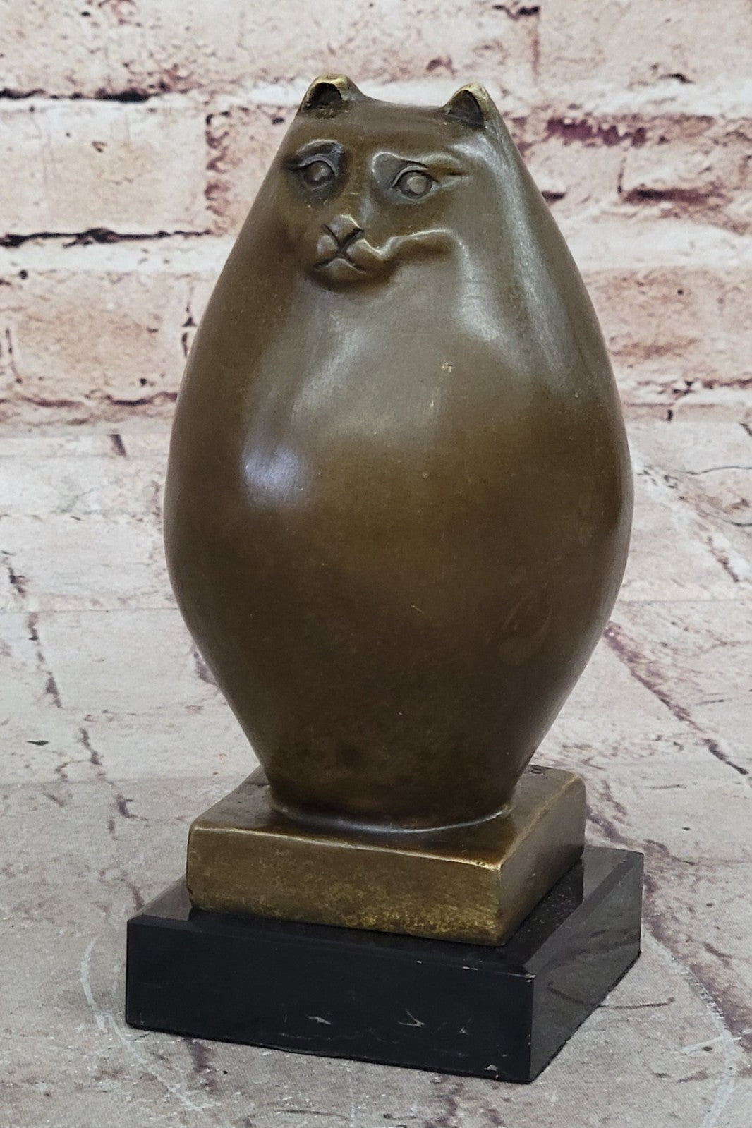 Vienna Bronze Miniature Botero Cat Paper Holder Sculpture Figurine Figure Deal