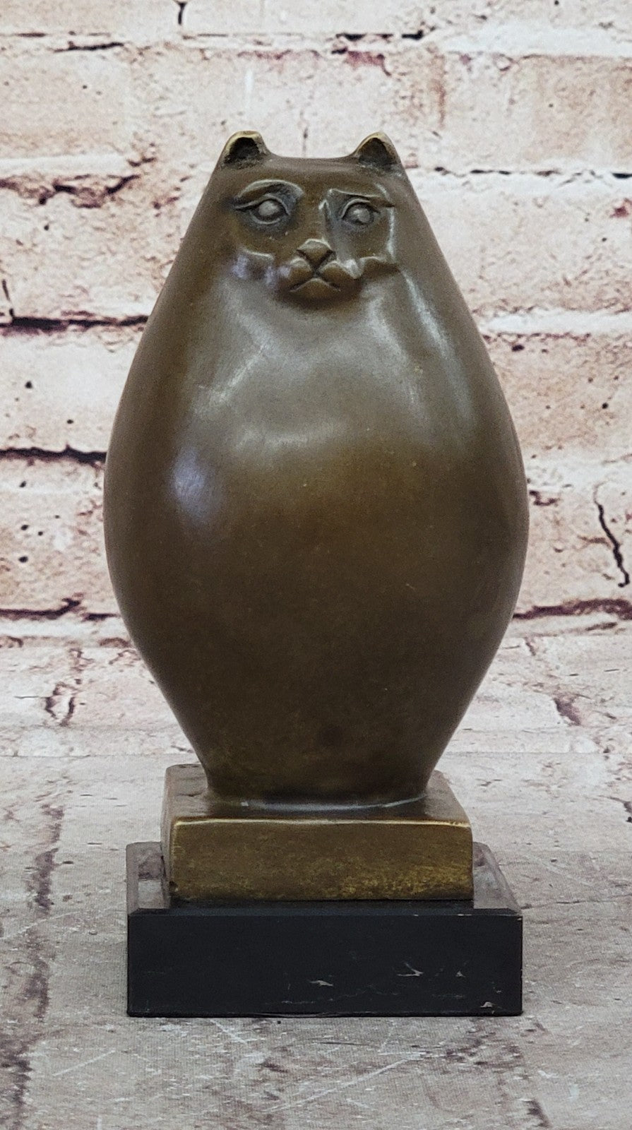 Vienna Bronze Miniature Botero Cat Paper Holder Sculpture Figurine Figure Deal