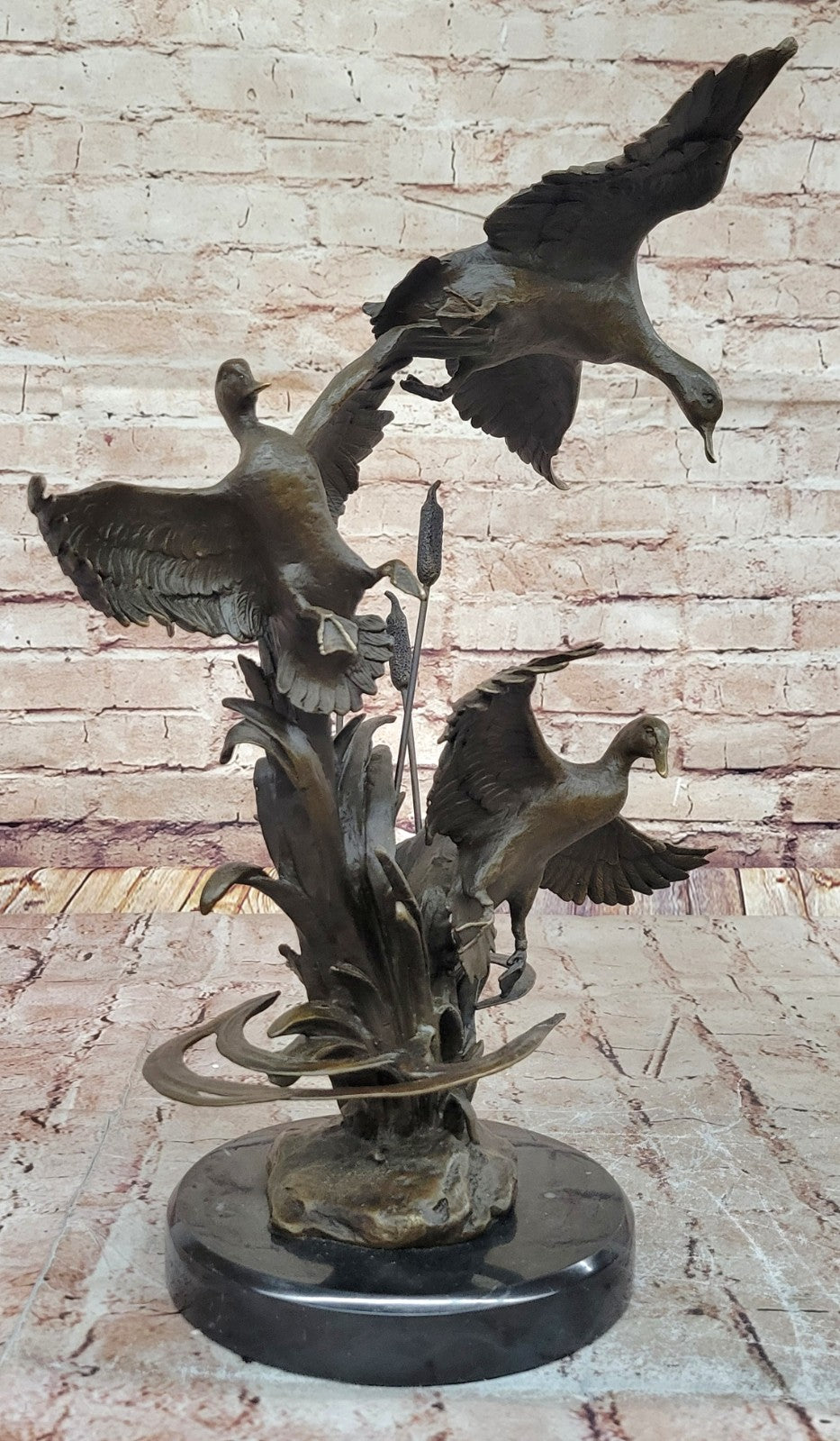 Art Deco Original Duck Ducks Bird Birds Bronze Classics Artwork Sculpture Statue