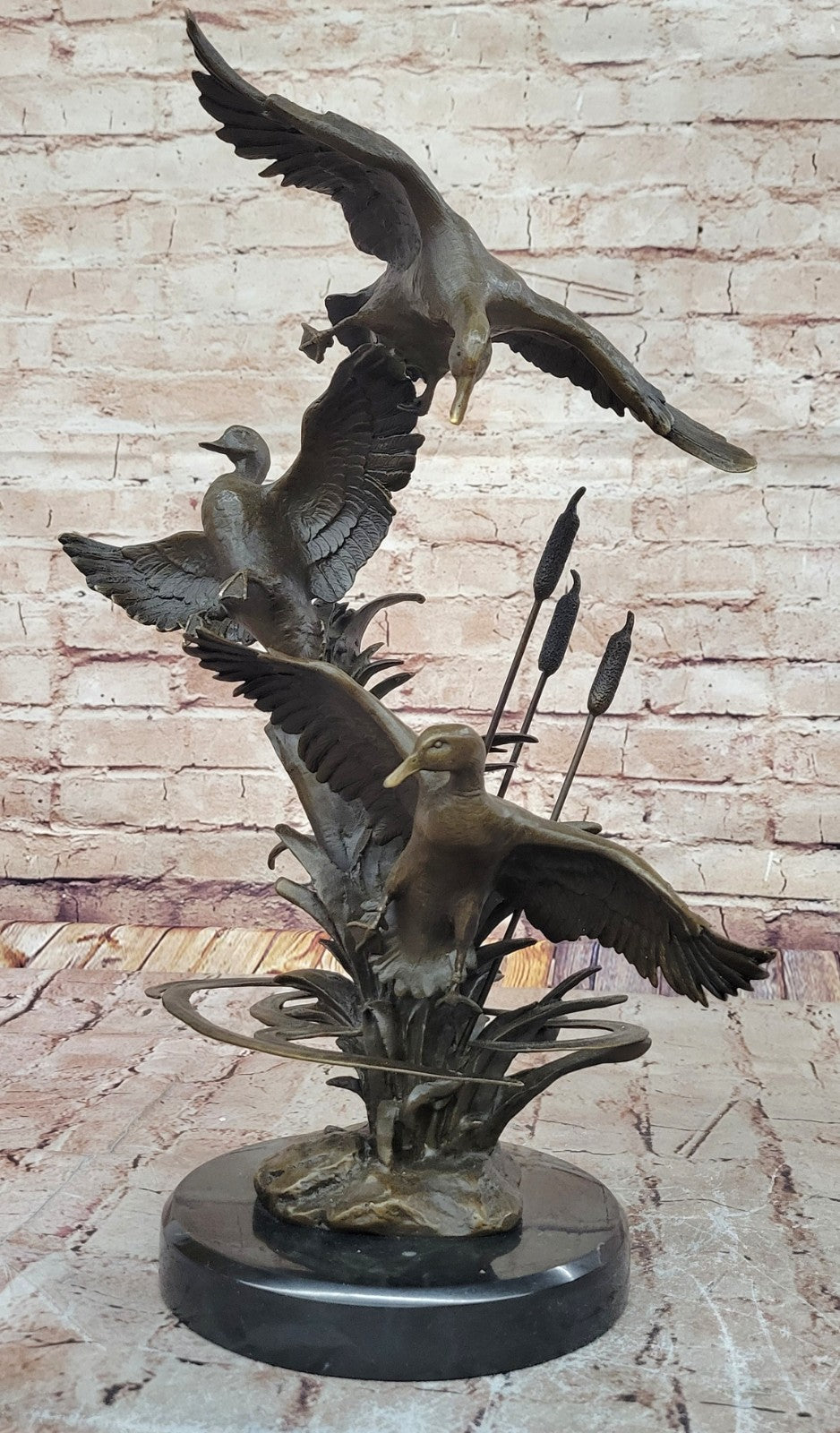 Art Deco Original Duck Ducks Bird Birds Bronze Classics Artwork Sculpture Statue