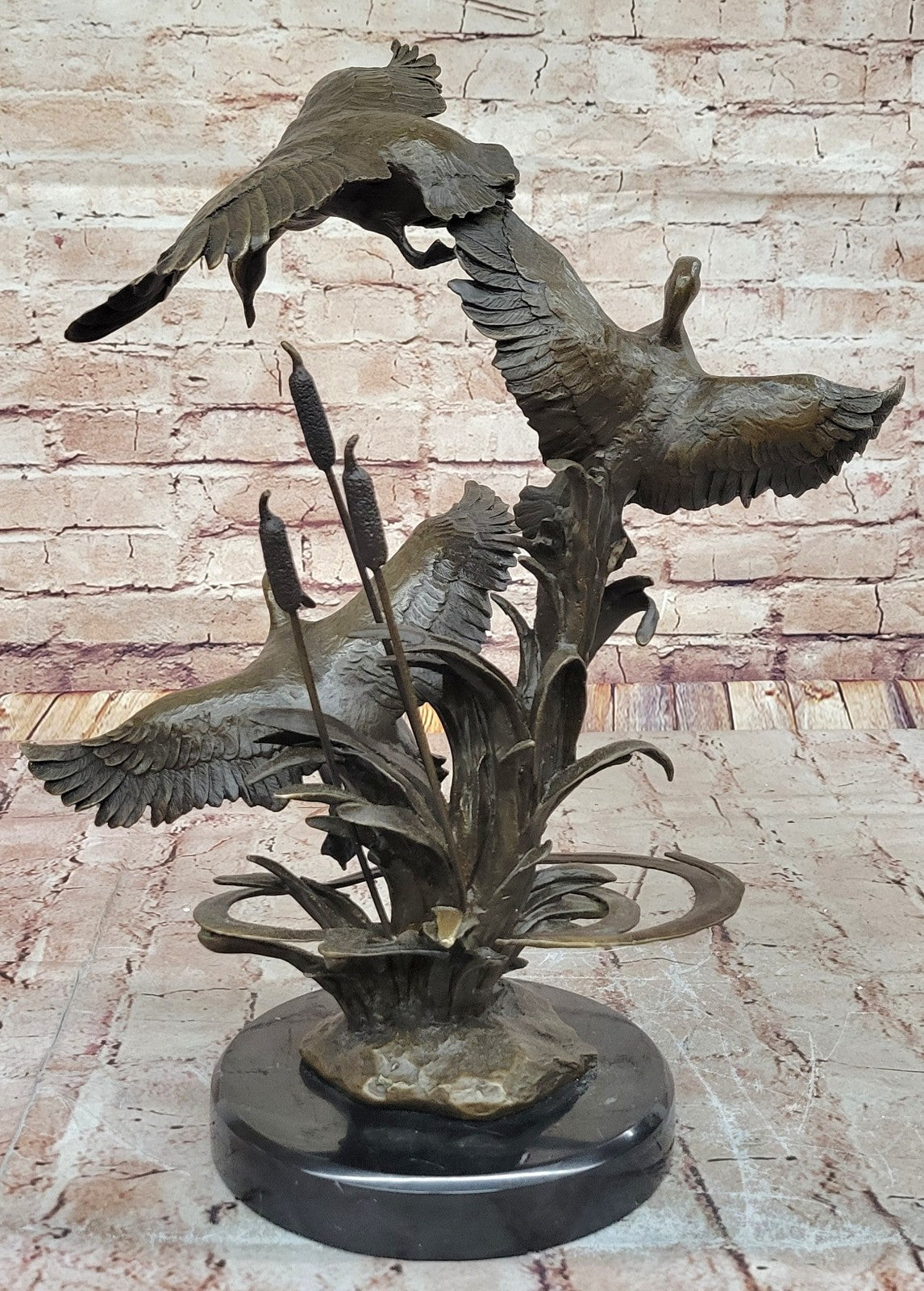 Art Deco Original Duck Ducks Bird Birds Bronze Classics Artwork Sculpture Statue