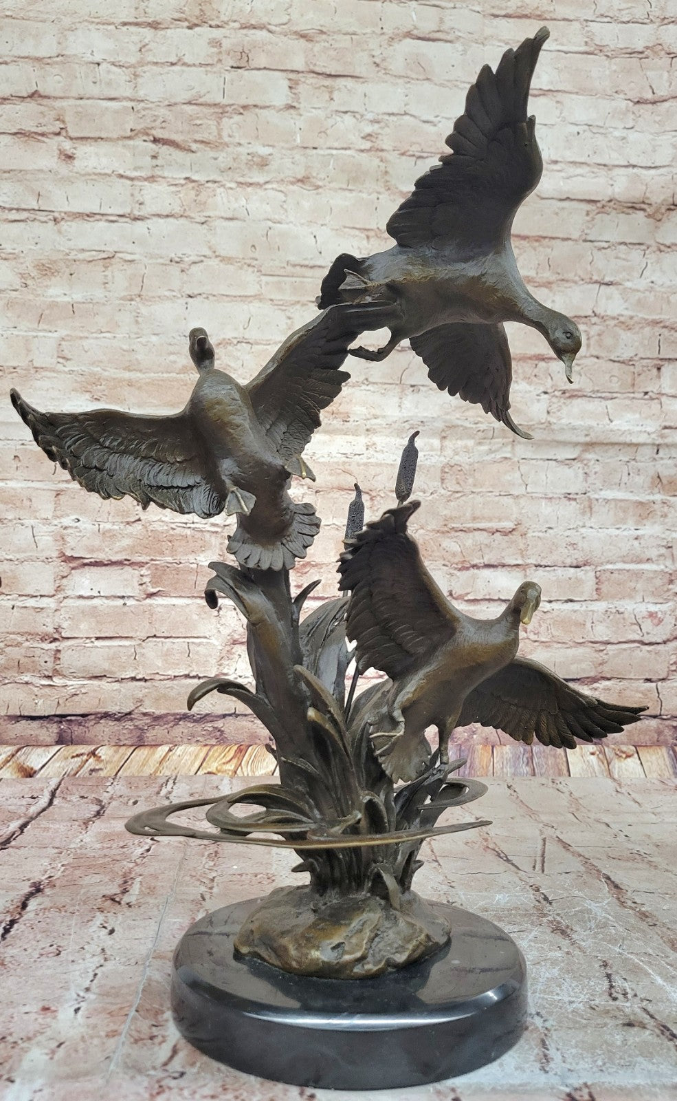 Art Deco Original Duck Ducks Bird Birds Bronze Classics Artwork Sculpture Statue