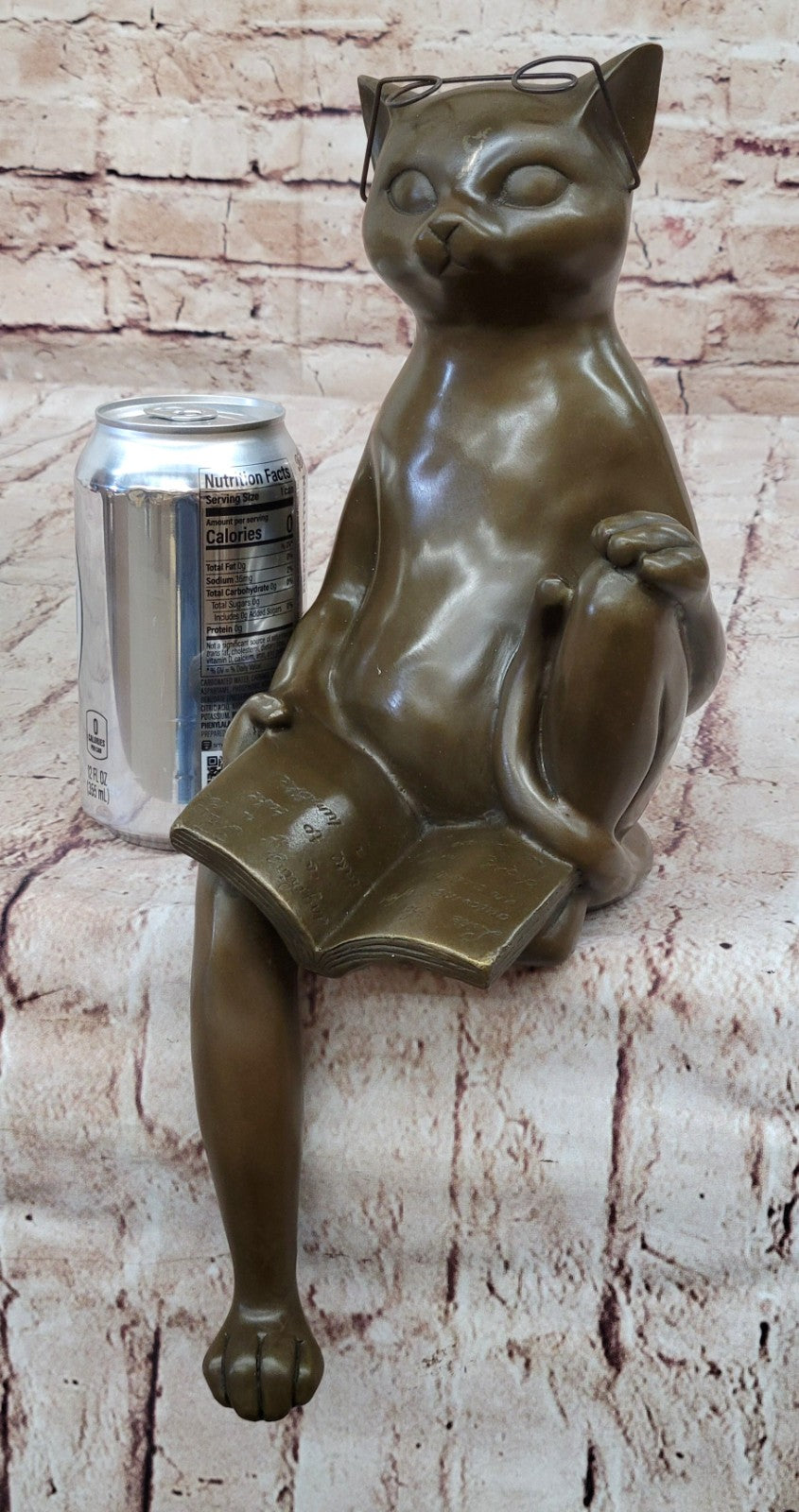 Buy Bronze Cat Reading Sculpture – Indoor/Outdoor Gift Figurine
