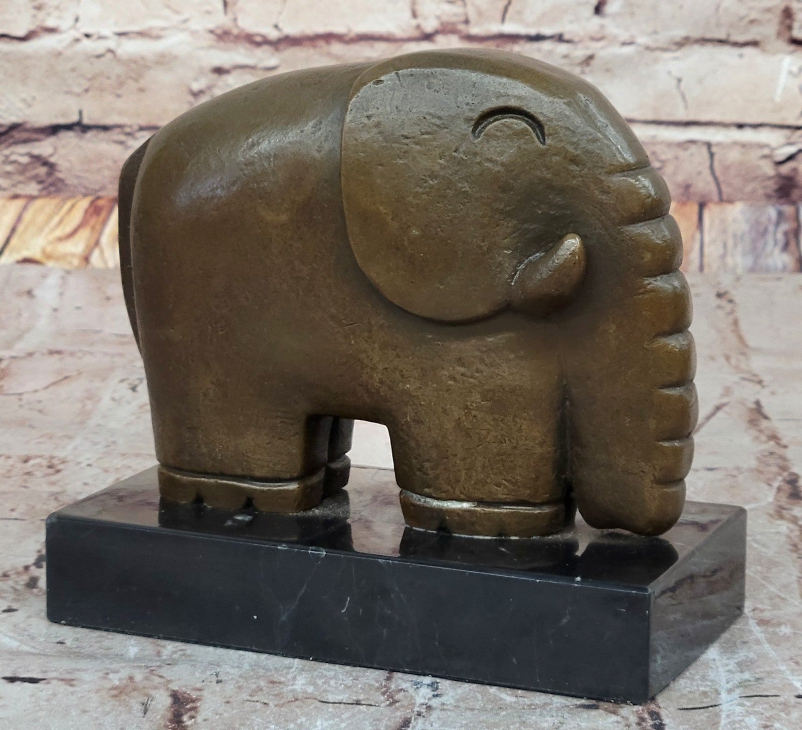 Bronze Sculpture Model Chubby Elephant by Dali Collectible Figurine Figure Gift