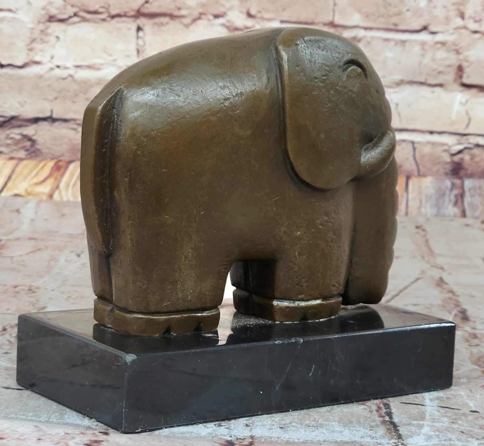 Bronze Sculpture Model Chubby Elephant by Dali Collectible Figurine Figure Gift