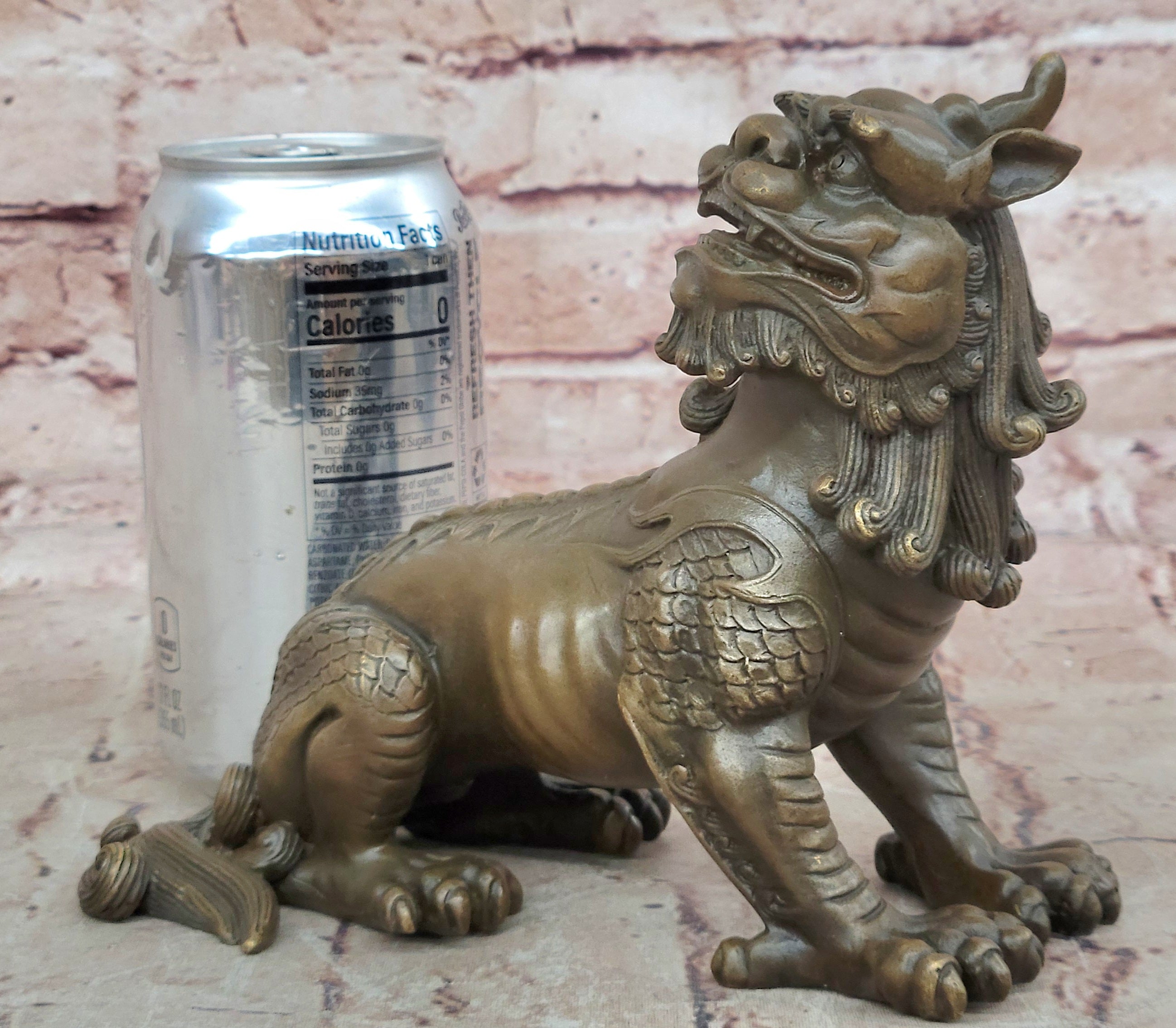 Rare Vintage Chinese Bronze Auspicious Lion Foo Dog Statue Artwork
