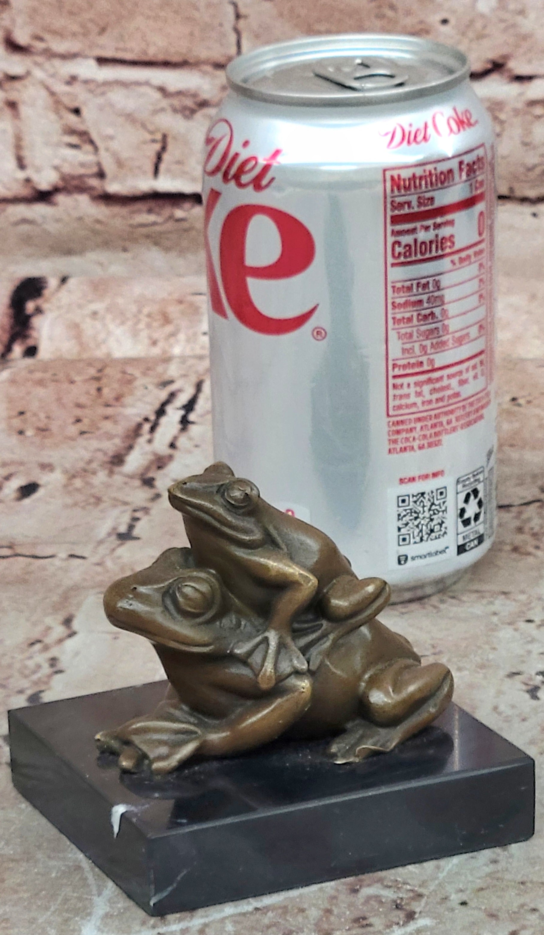 Genuine Vienna Bronze Mother Frog with Baby Collectible Sculpture Statue