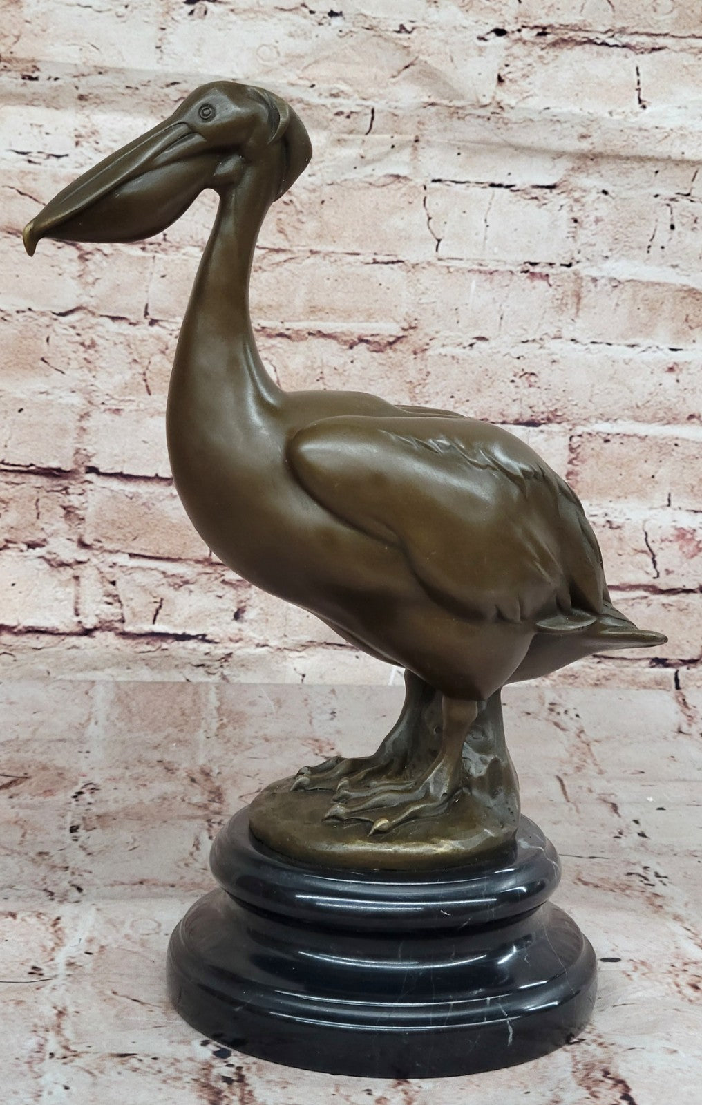 Collector Edition Stork Bird Bronze Sculpture by Milo: Handcrafted Artwork
