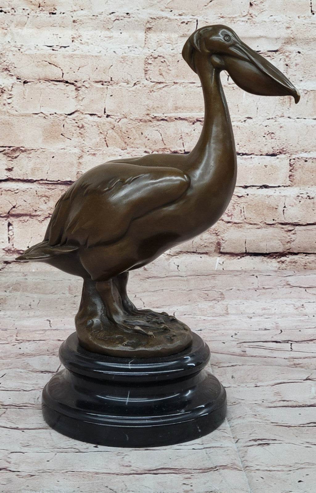 Collector Edition Stork Bird Bronze Sculpture by Milo: Handcrafted Artwork