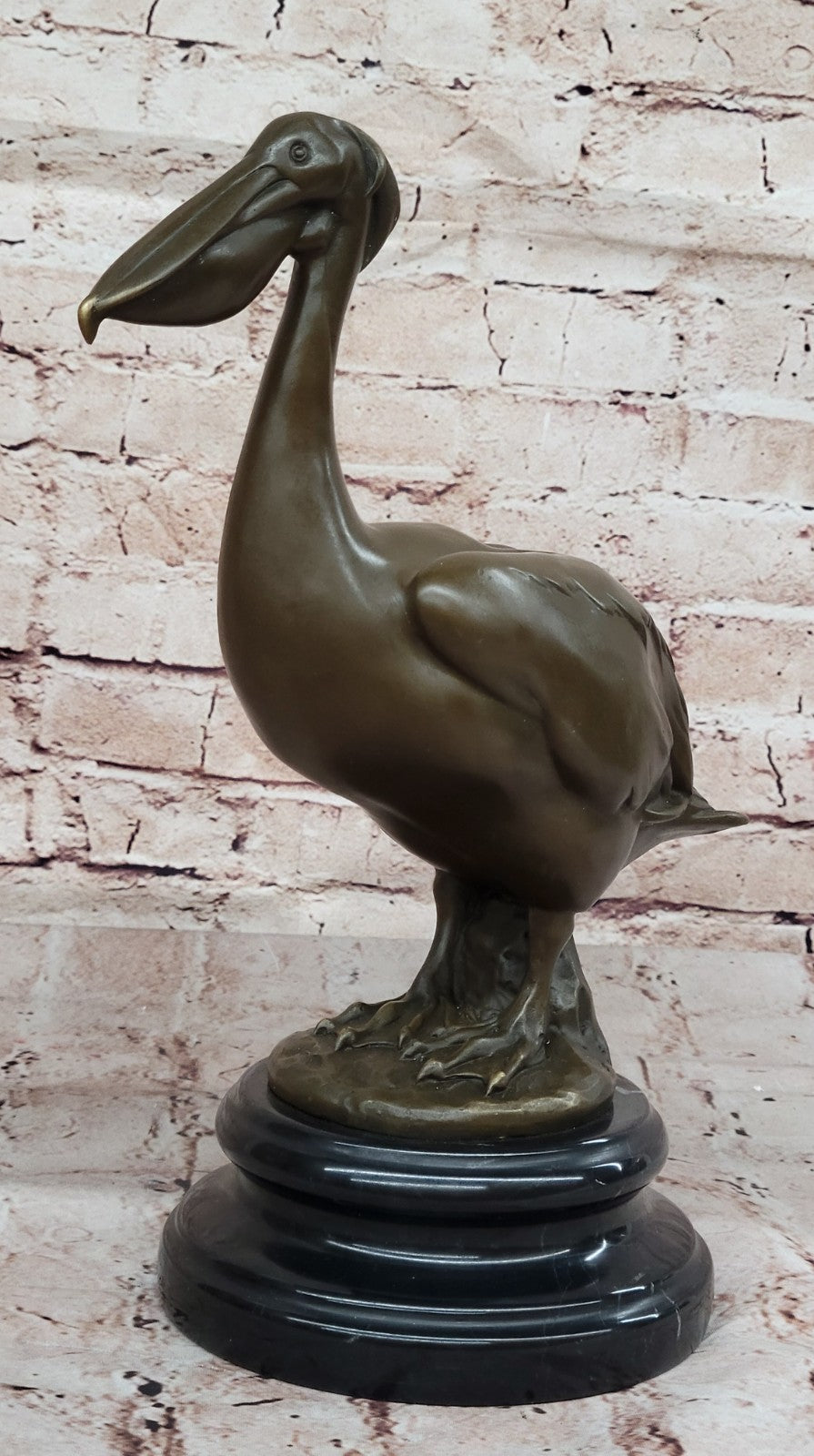 Collector Edition Stork Bird Bronze Sculpture by Milo: Handcrafted Artwork