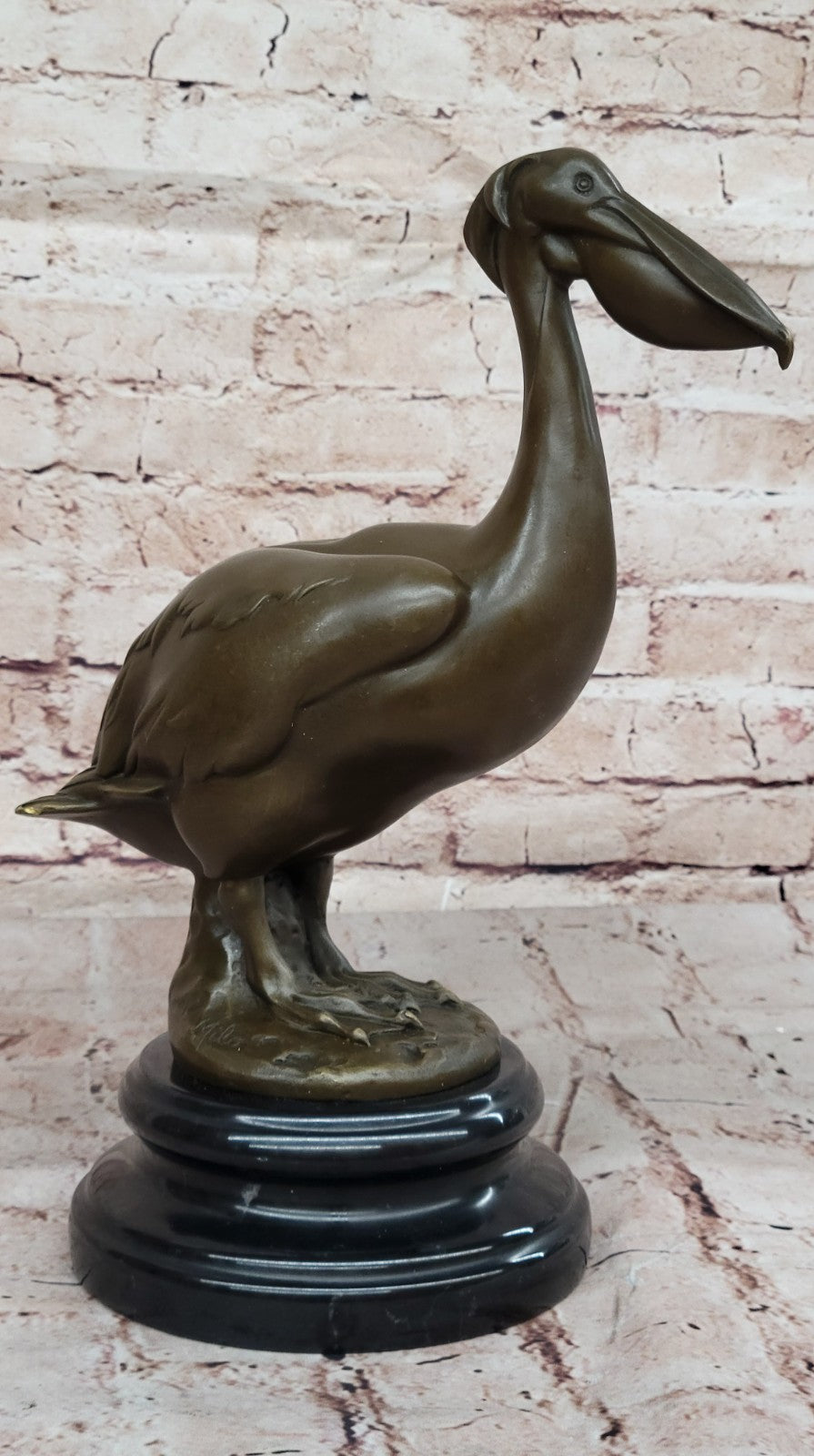 Collector Edition Stork Bird Bronze Sculpture by Milo: Handcrafted Artwork