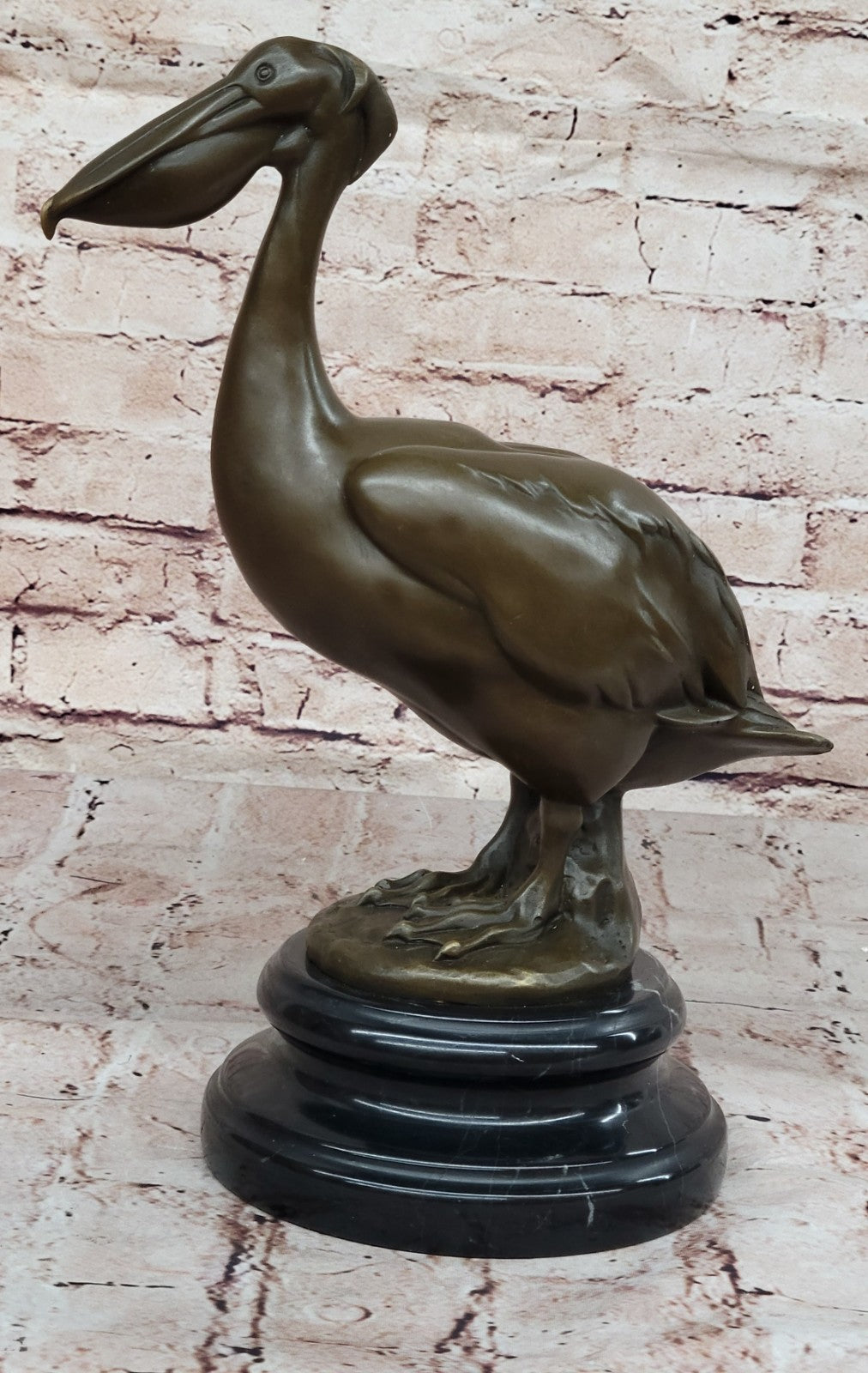 Collector Edition Stork Bird Bronze Sculpture by Milo: Handcrafted Artwork