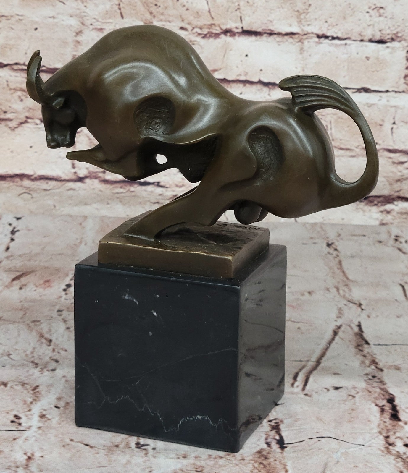 Bronze Sculpture Modern Art Bull Bookend Book End Hot Cast Artwork Figurine Sale