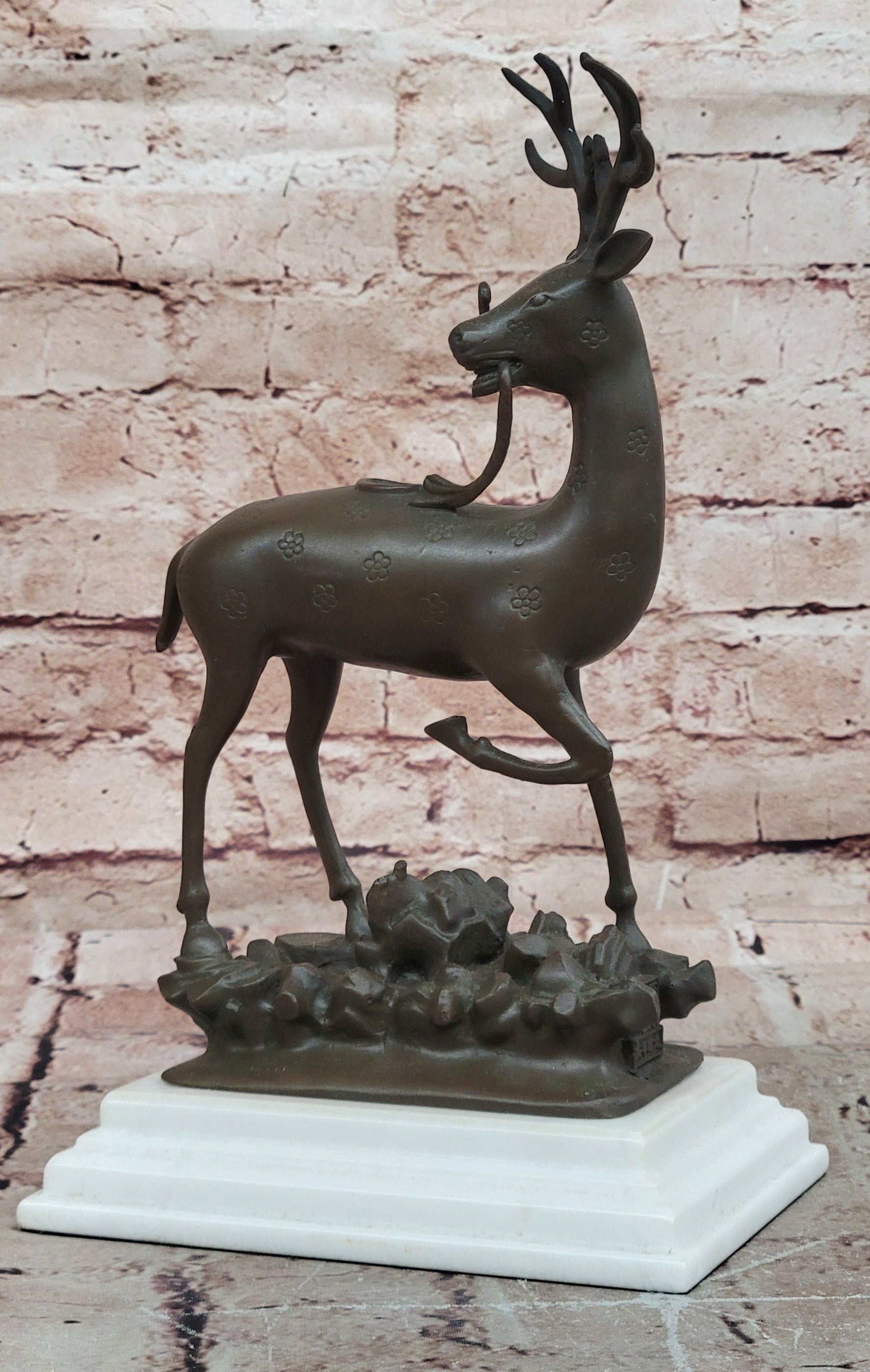 Hot Cast Bronze Deer Sculpture Stag Statue Home Office Collectible